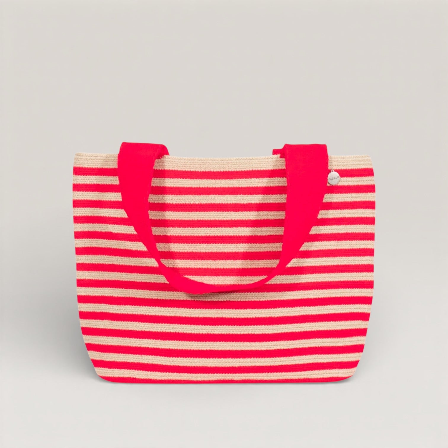 Striped oval tote bag | Watermelon
