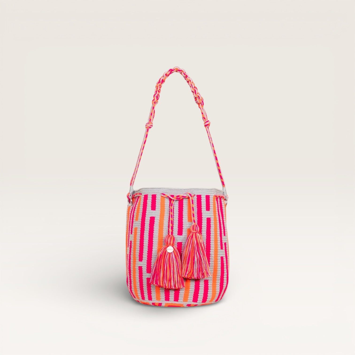 Striped round shoulder bag | Sterling
