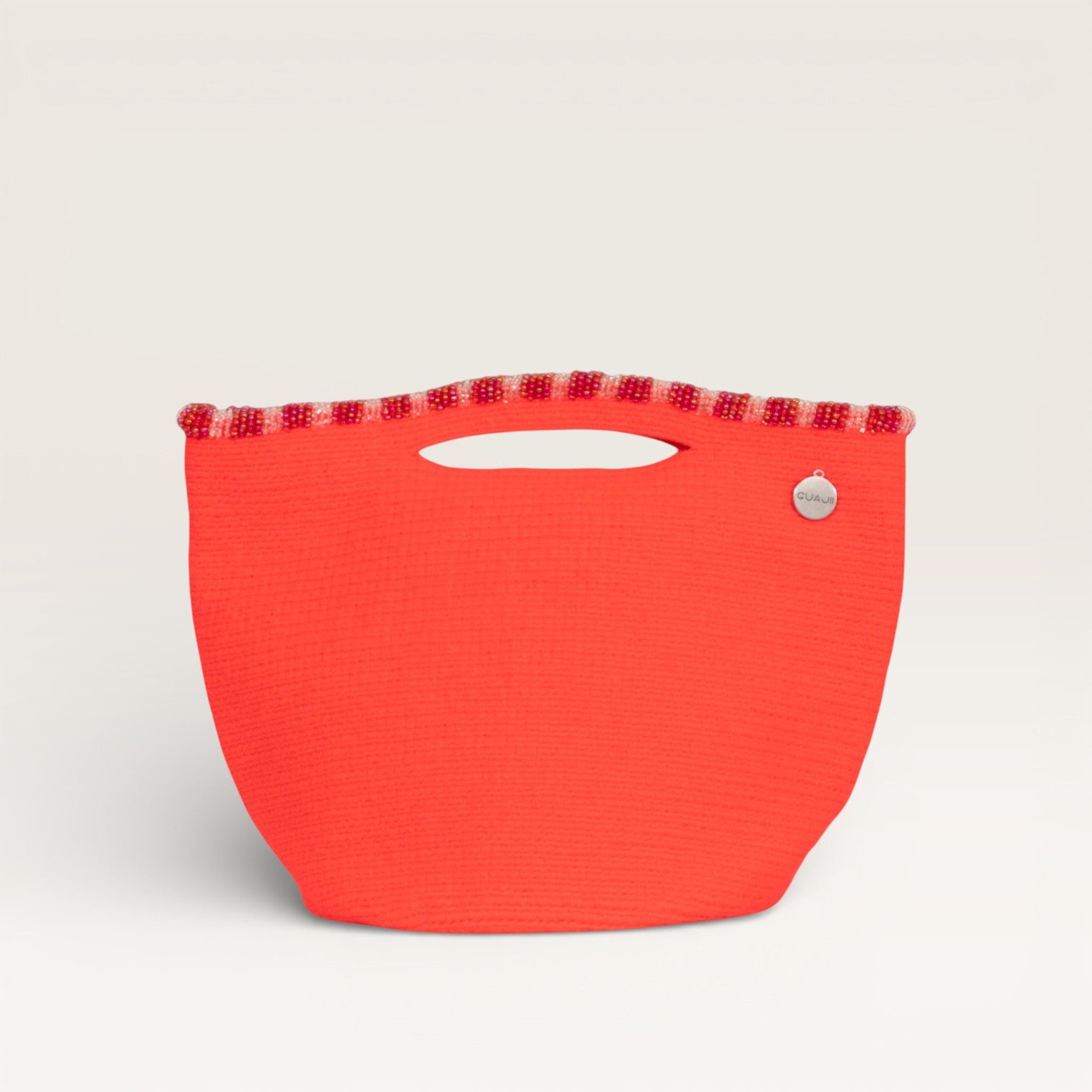 Solid top-handle bag | Grapefruit