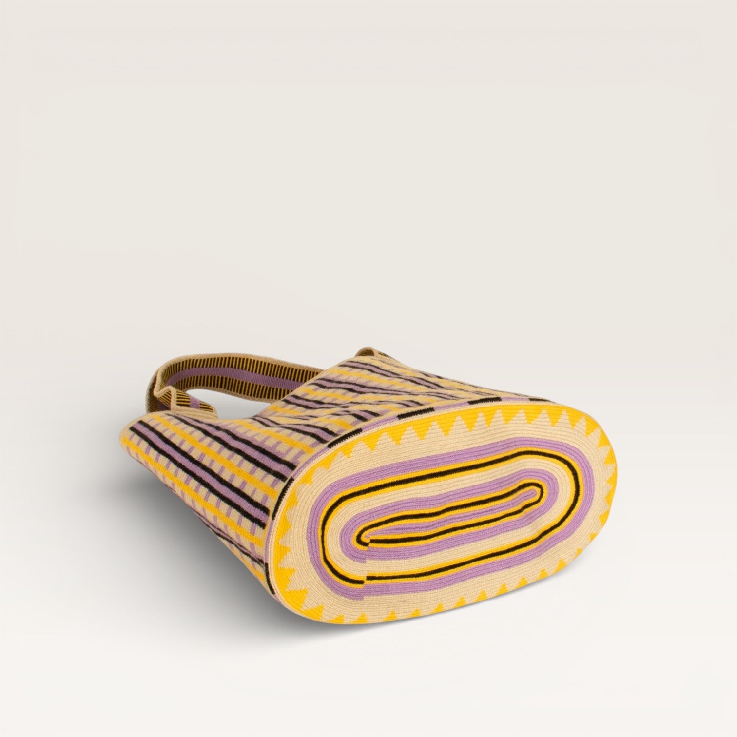 Striped oval tote | Marigold