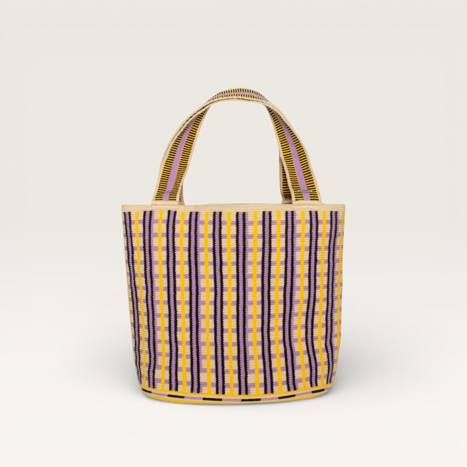 Striped oval tote | Marigold