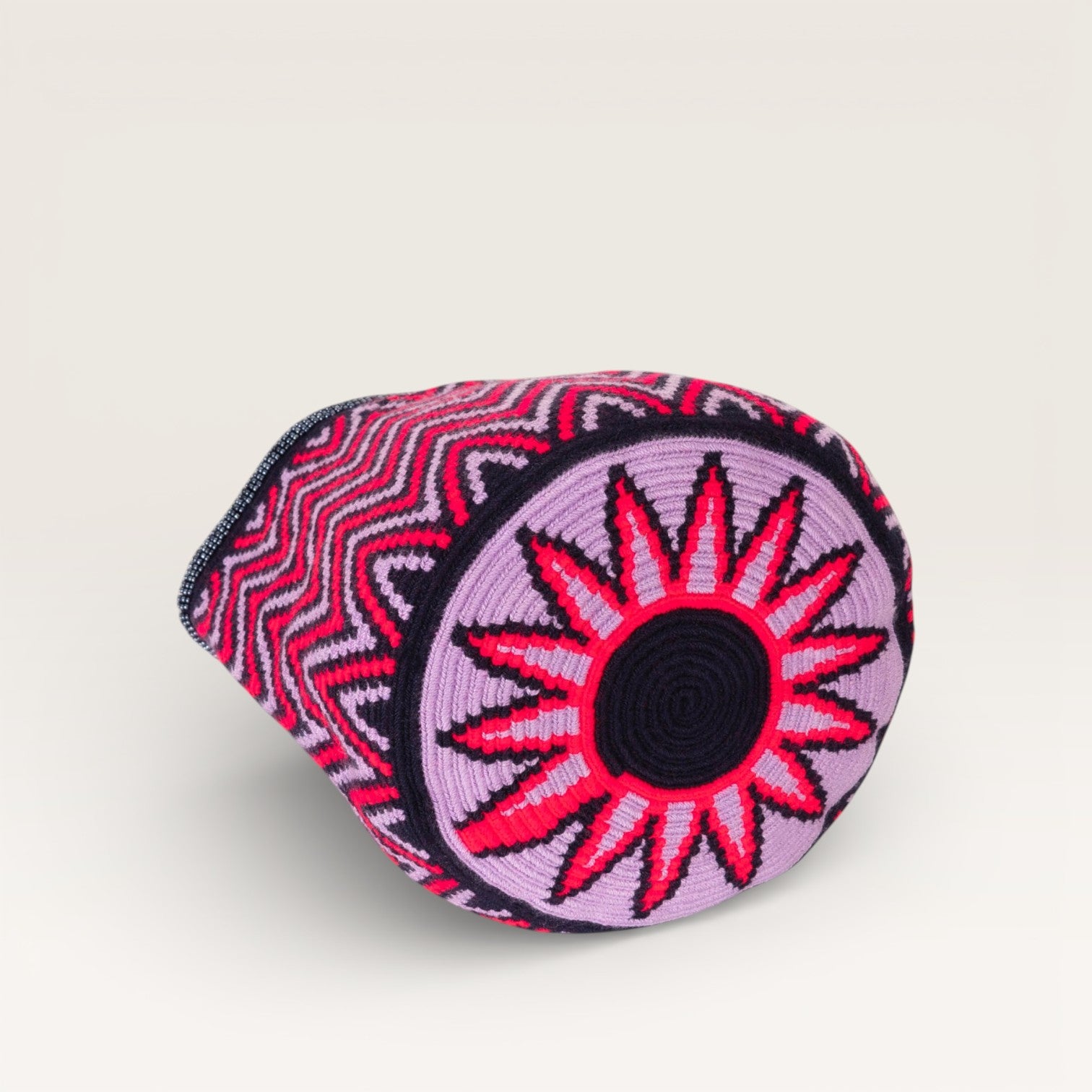 Zigzag top-handle bag | Navy