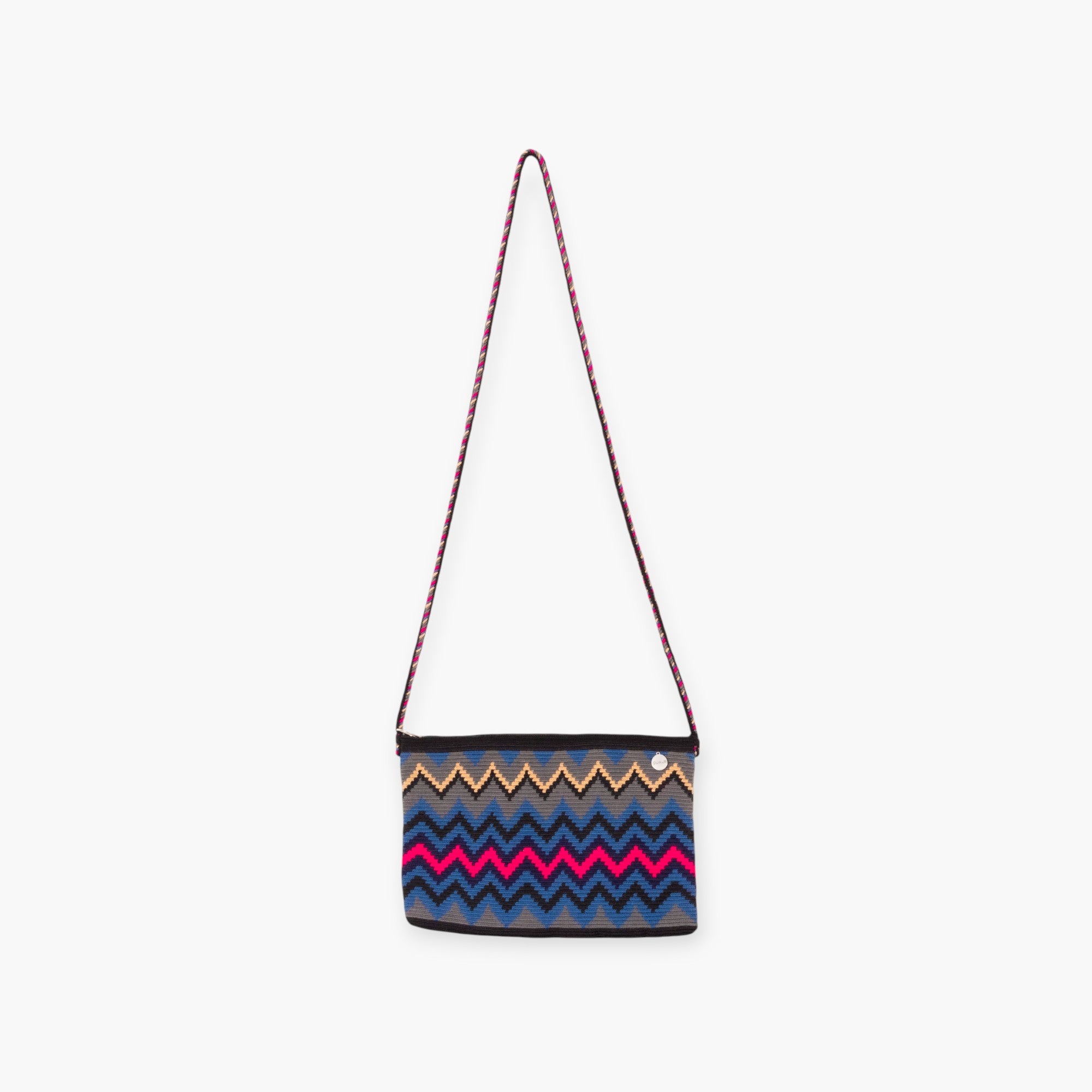 Zigzag crossbody clutch | Steel grey