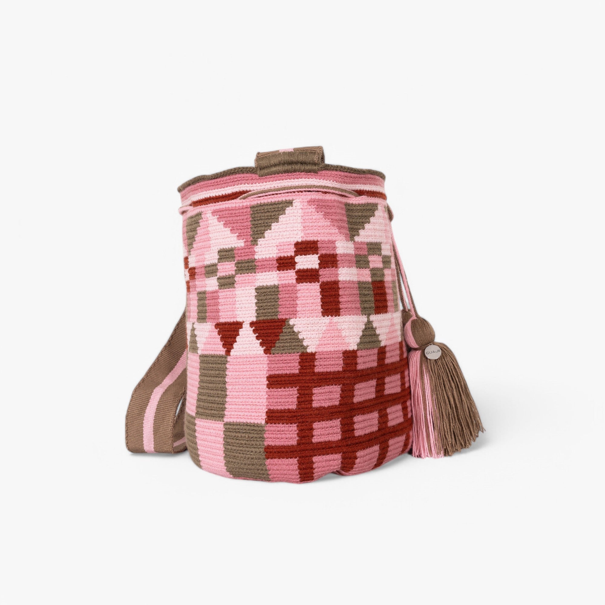 Abstract crossbody bag L | Plum