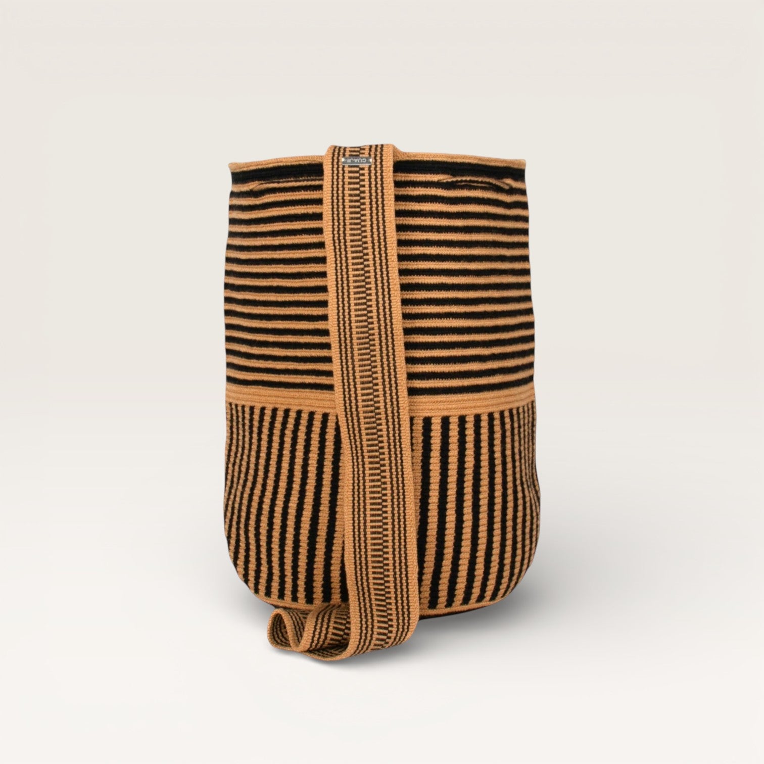 Striped backpack | Black