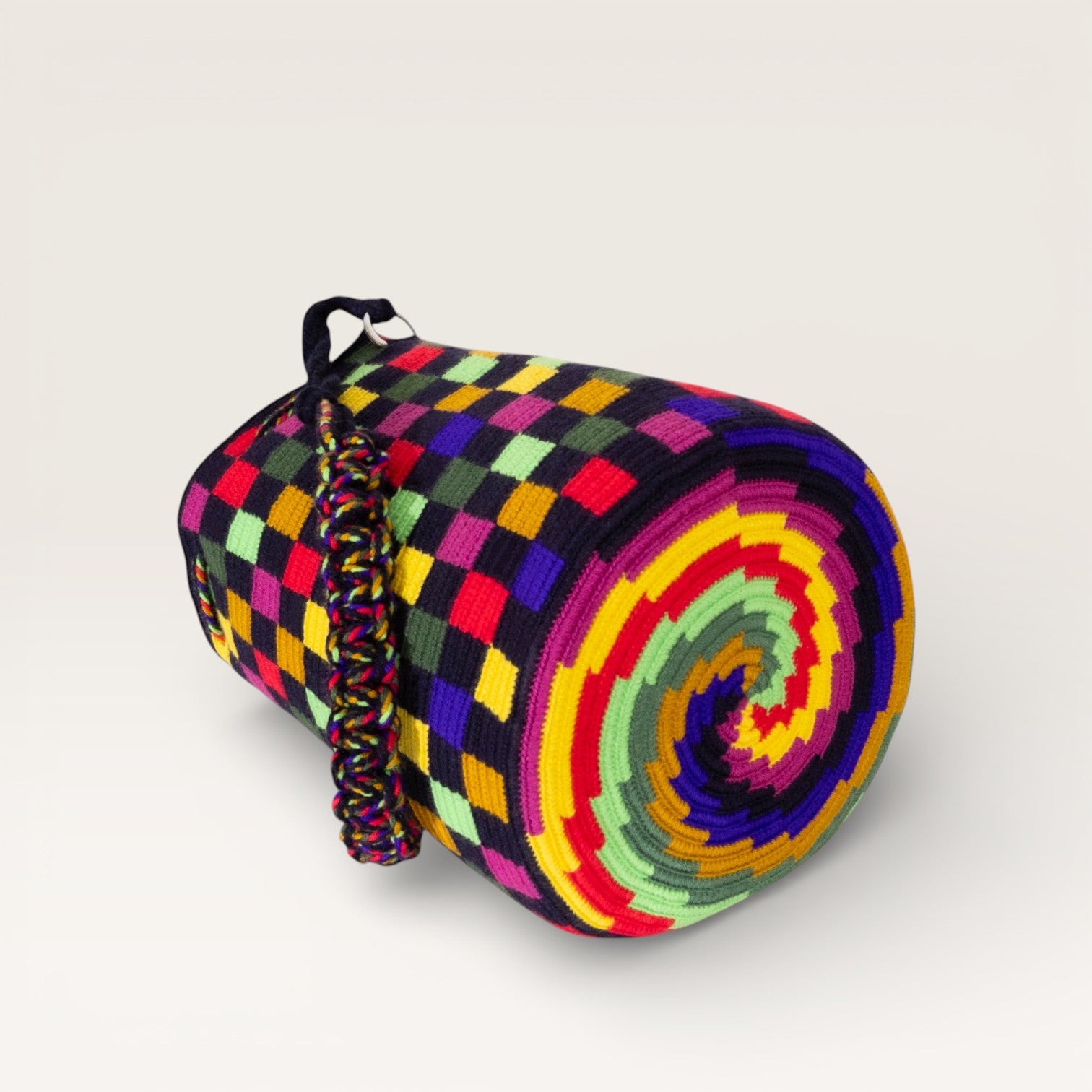 Check round shoulder bag | Prismatic