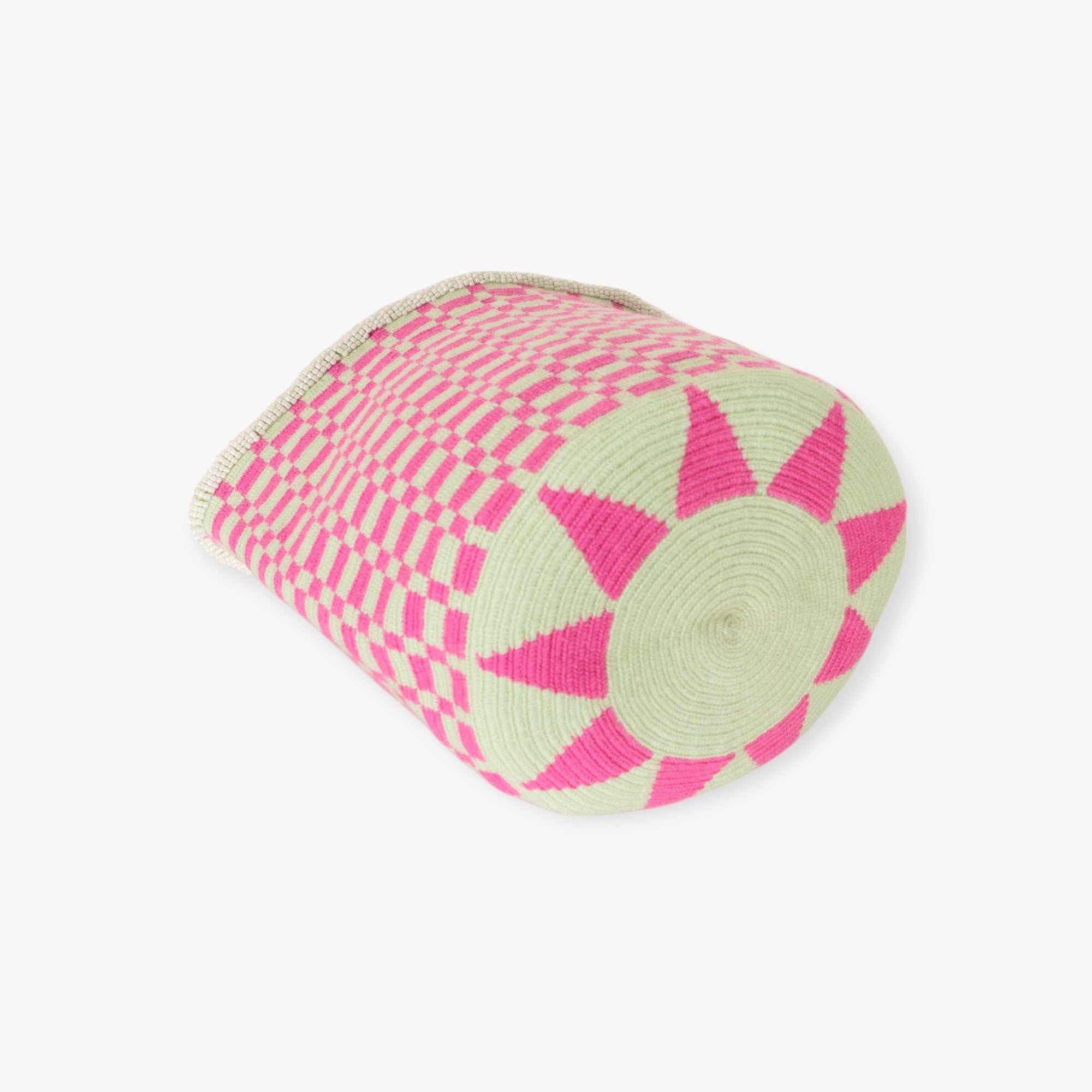 Check top-handle bag | Matcha