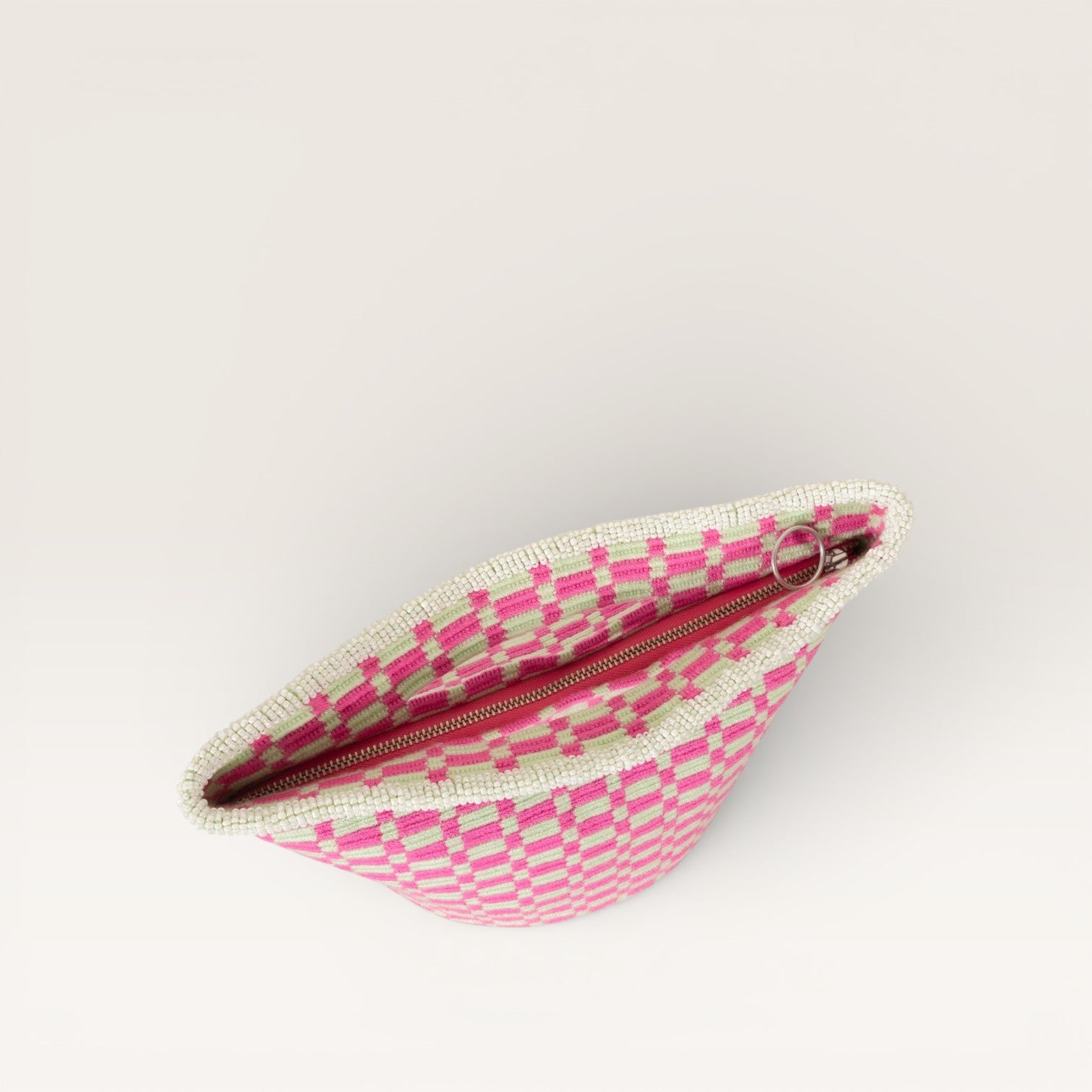 Check top-handle bag | Matcha