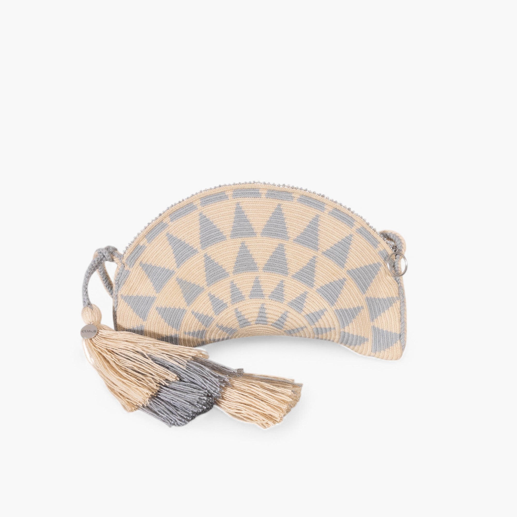 Geometric half-moon crossbody | Pastel light blue