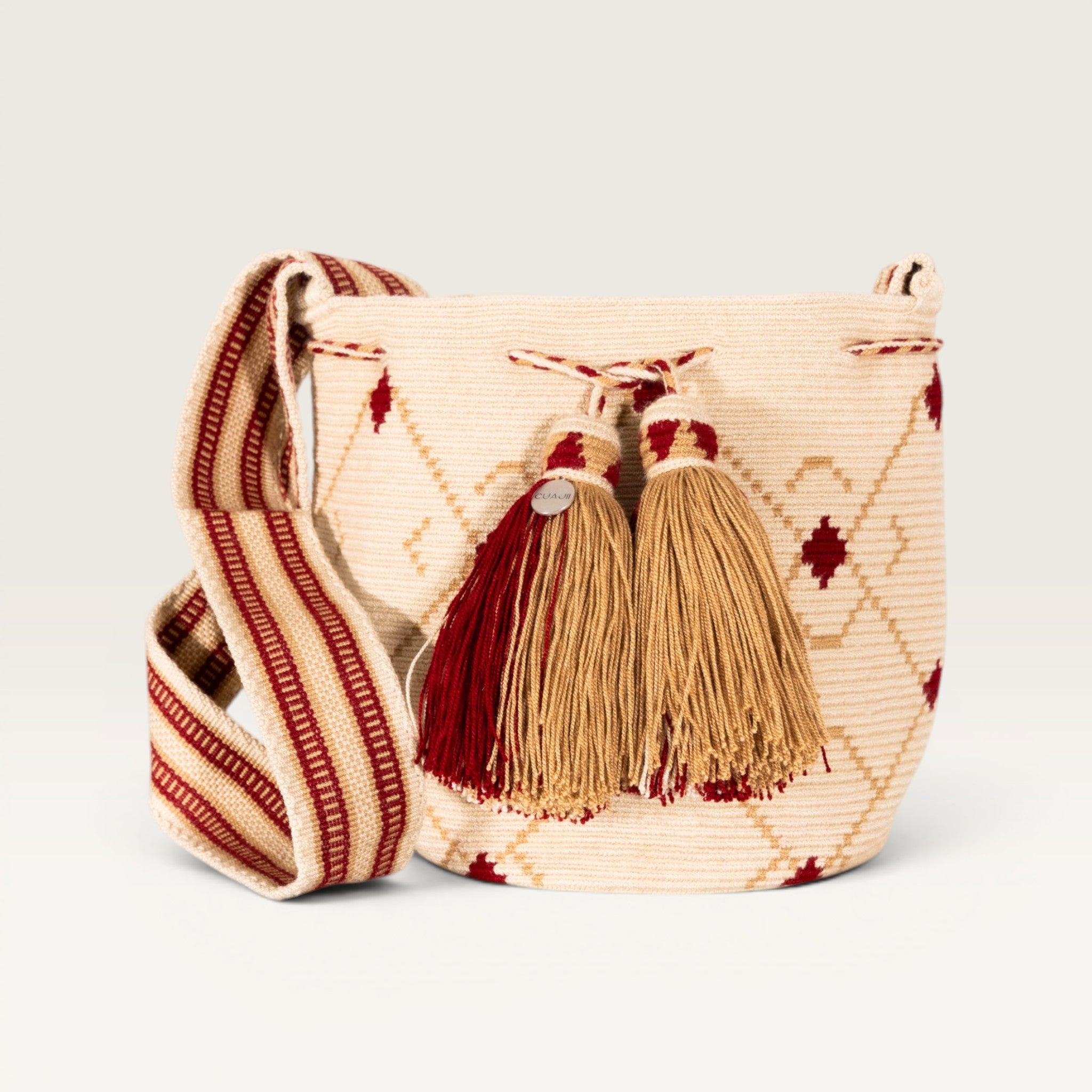 Geometric crossbody M | Almond