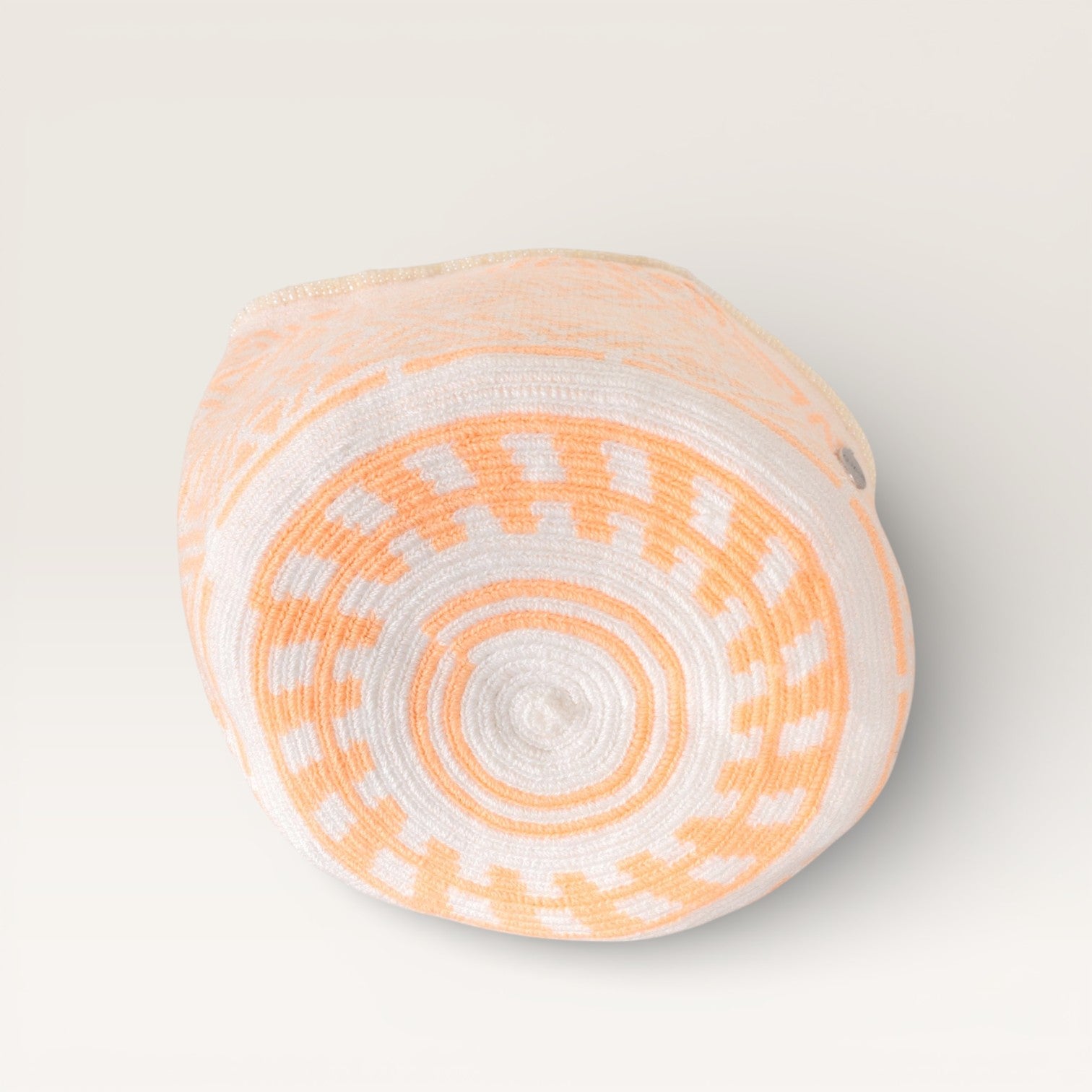 Geometric top-handle bag | Neon peach