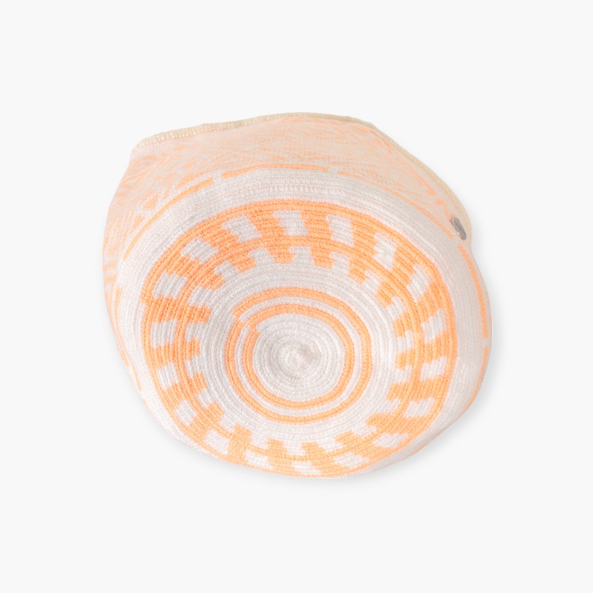Geometric top-handle bag | Neon peach