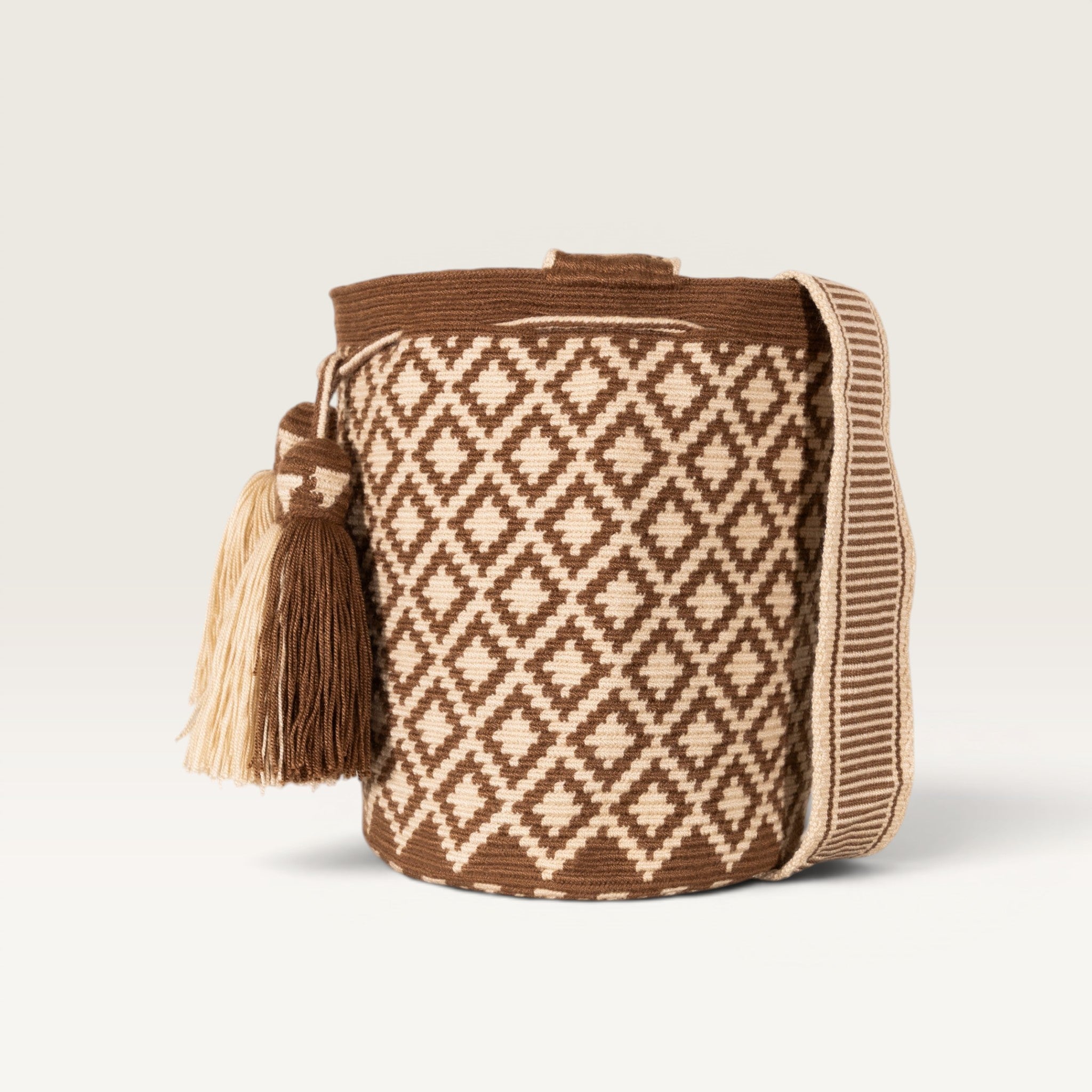 Geometric crossbody M | Mocha