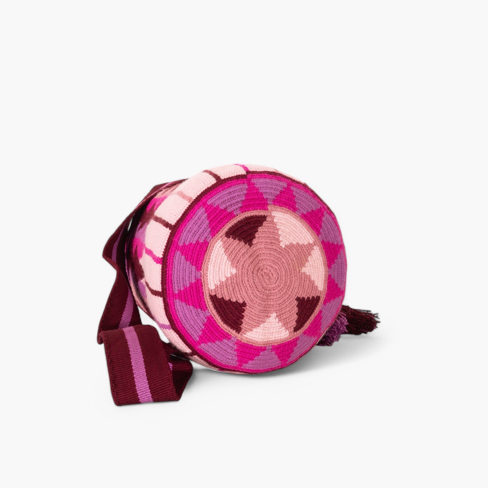 Geometric crossbody bag L | Berry