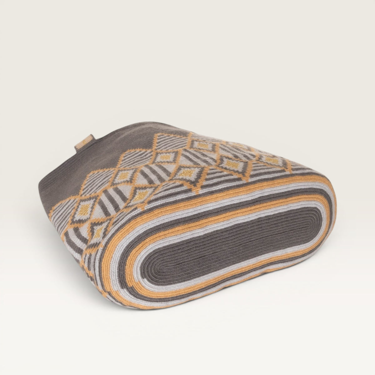 Geometric oval tote | Brass