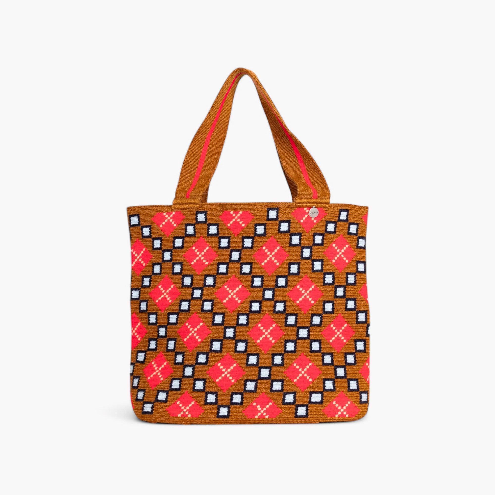 Geometric oval tote | Cinnamon