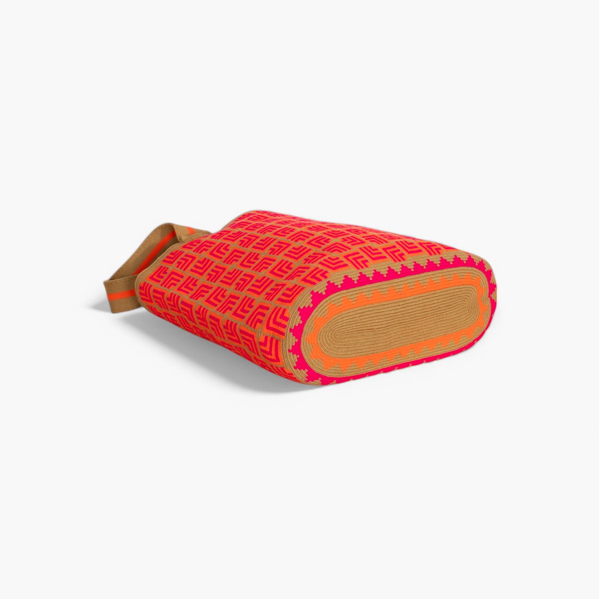 Geometric oval tote | Orange soda