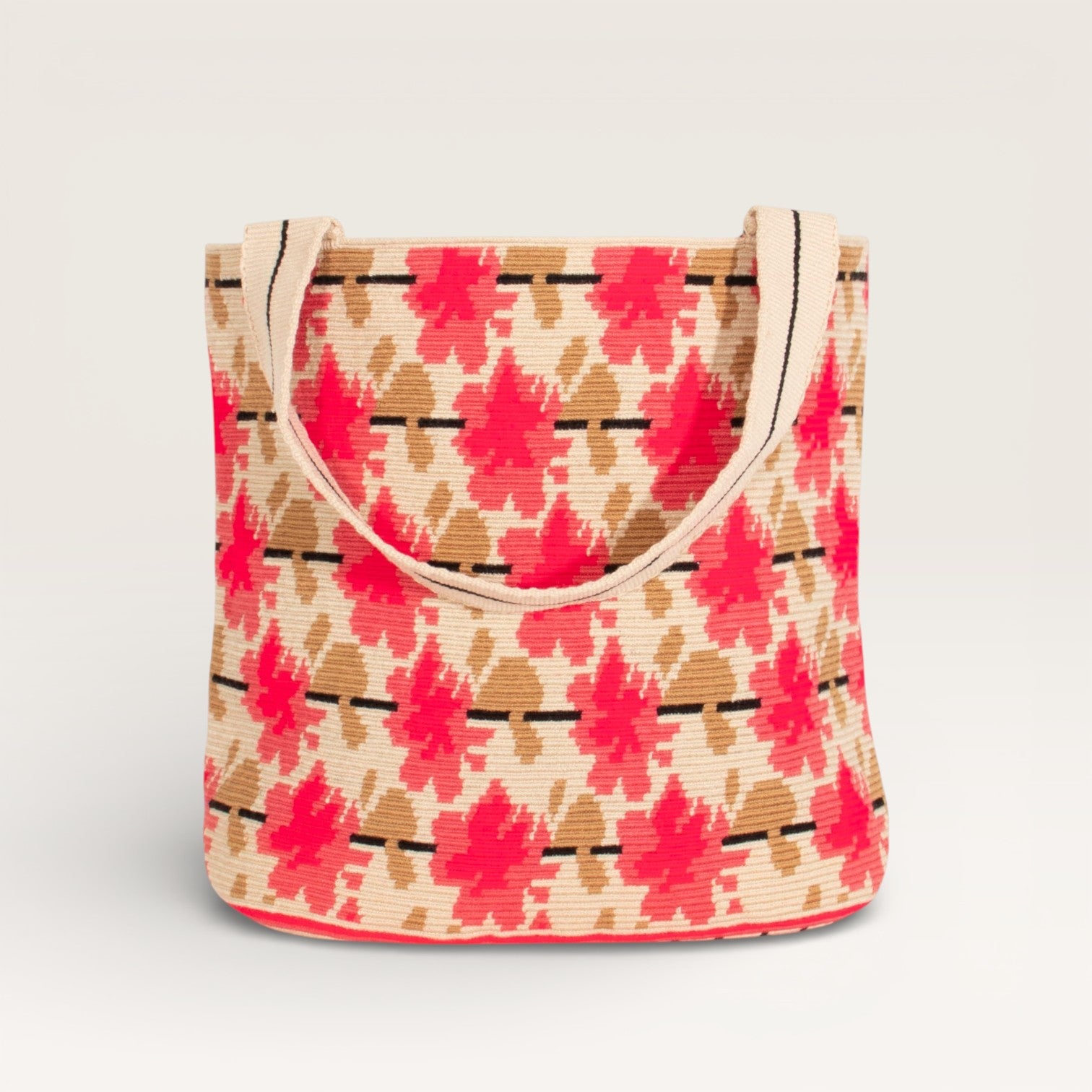 Geometric oval tote | Hibiscus