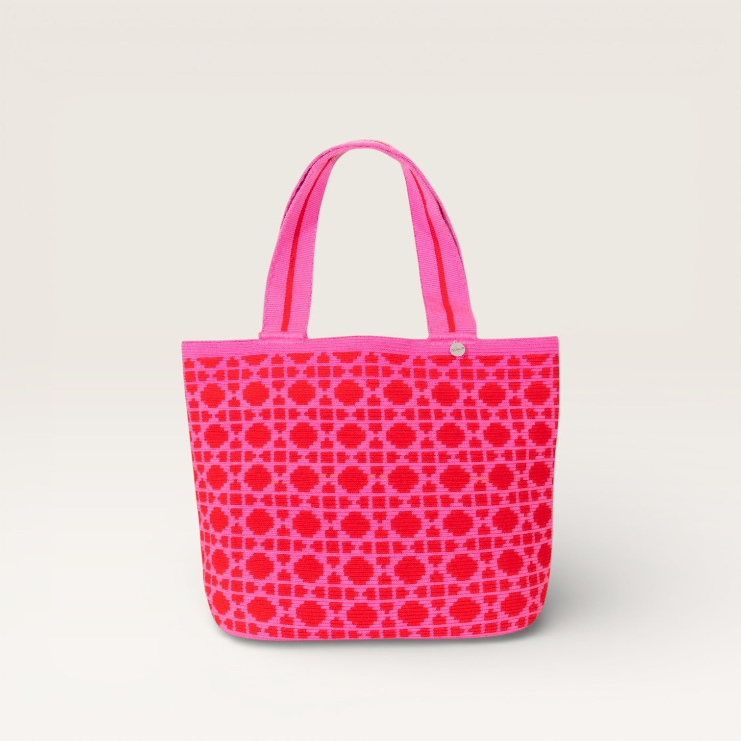 Geometric oval tote | Bubblegum