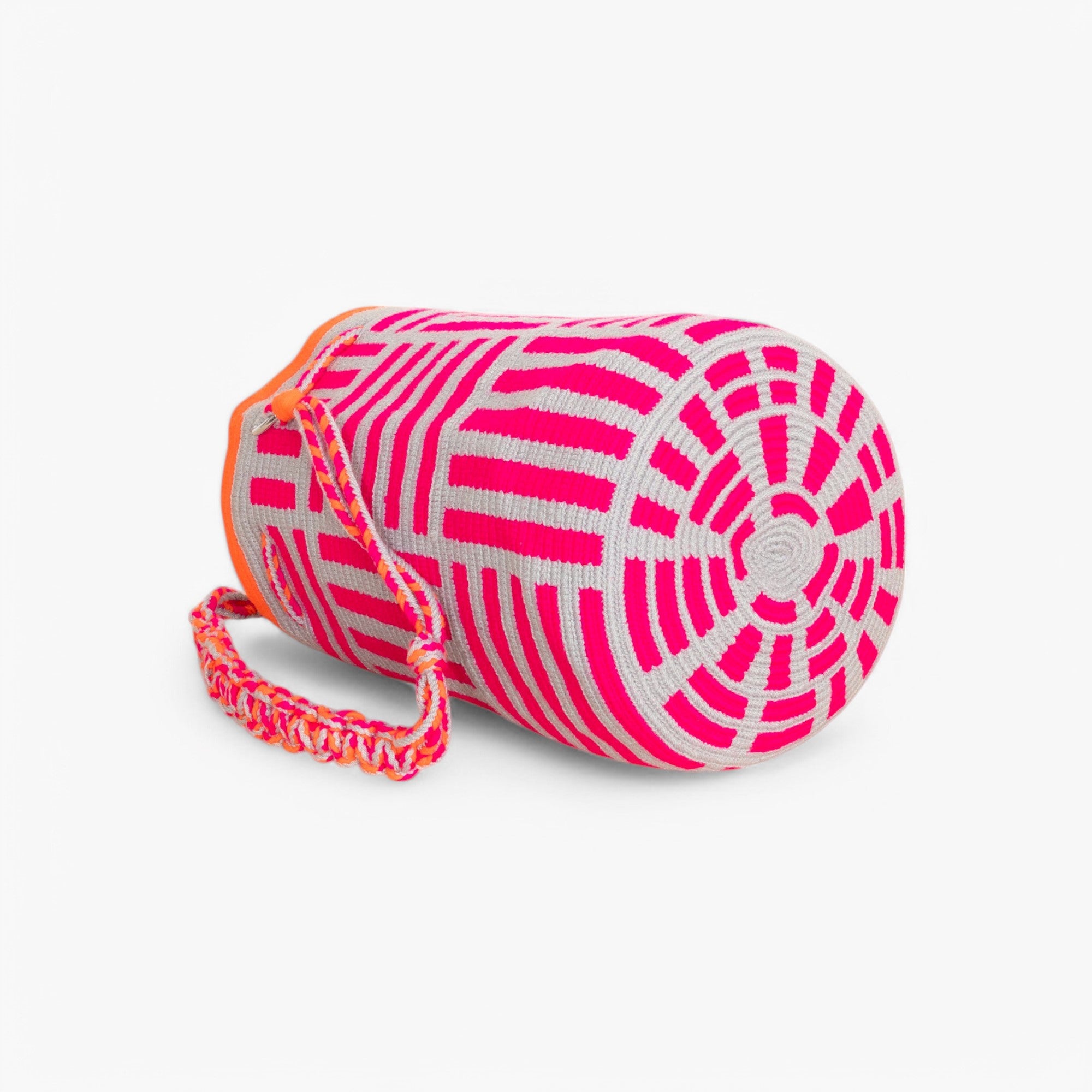 Geometric round shoulder bag | Magenta