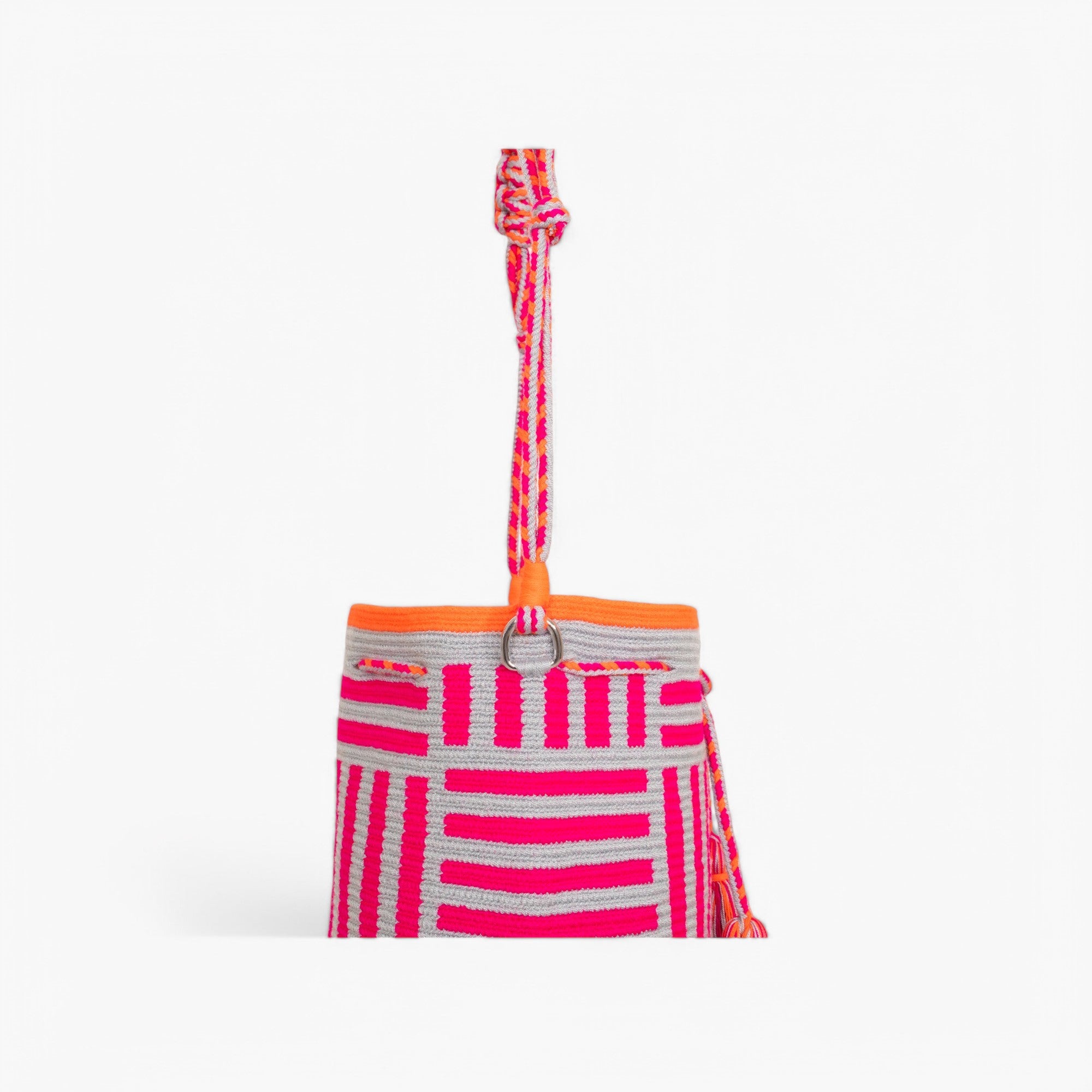Geometric round shoulder bag | Magenta