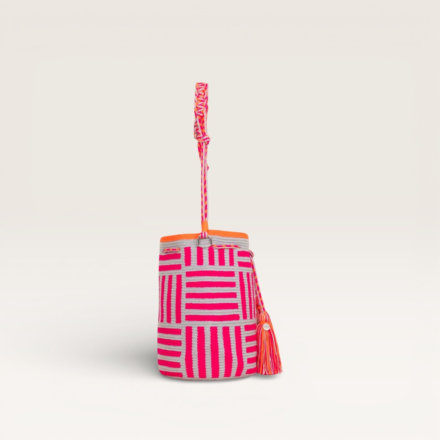 Geometric round shoulder bag | Magenta