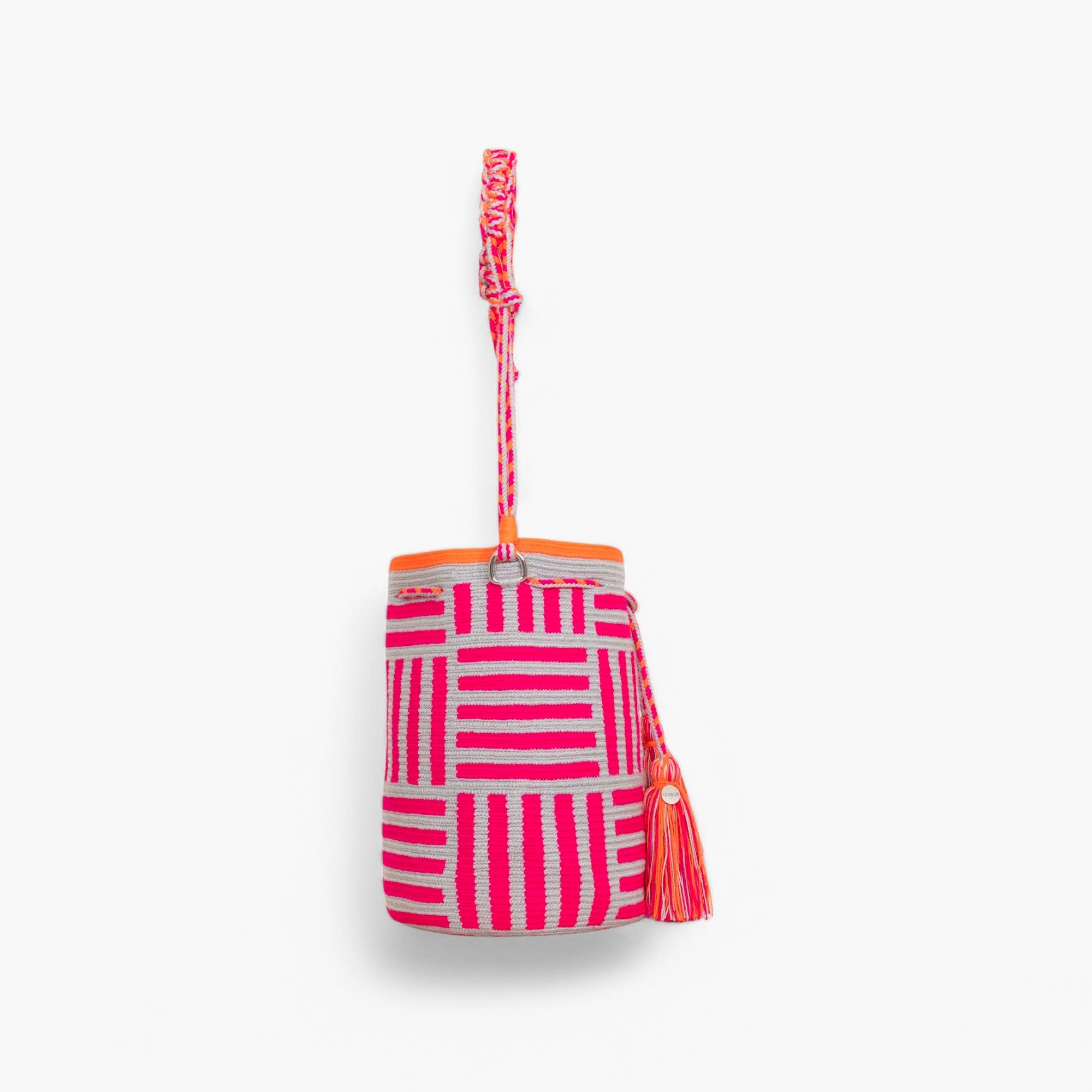 Geometric round shoulder bag | Magenta