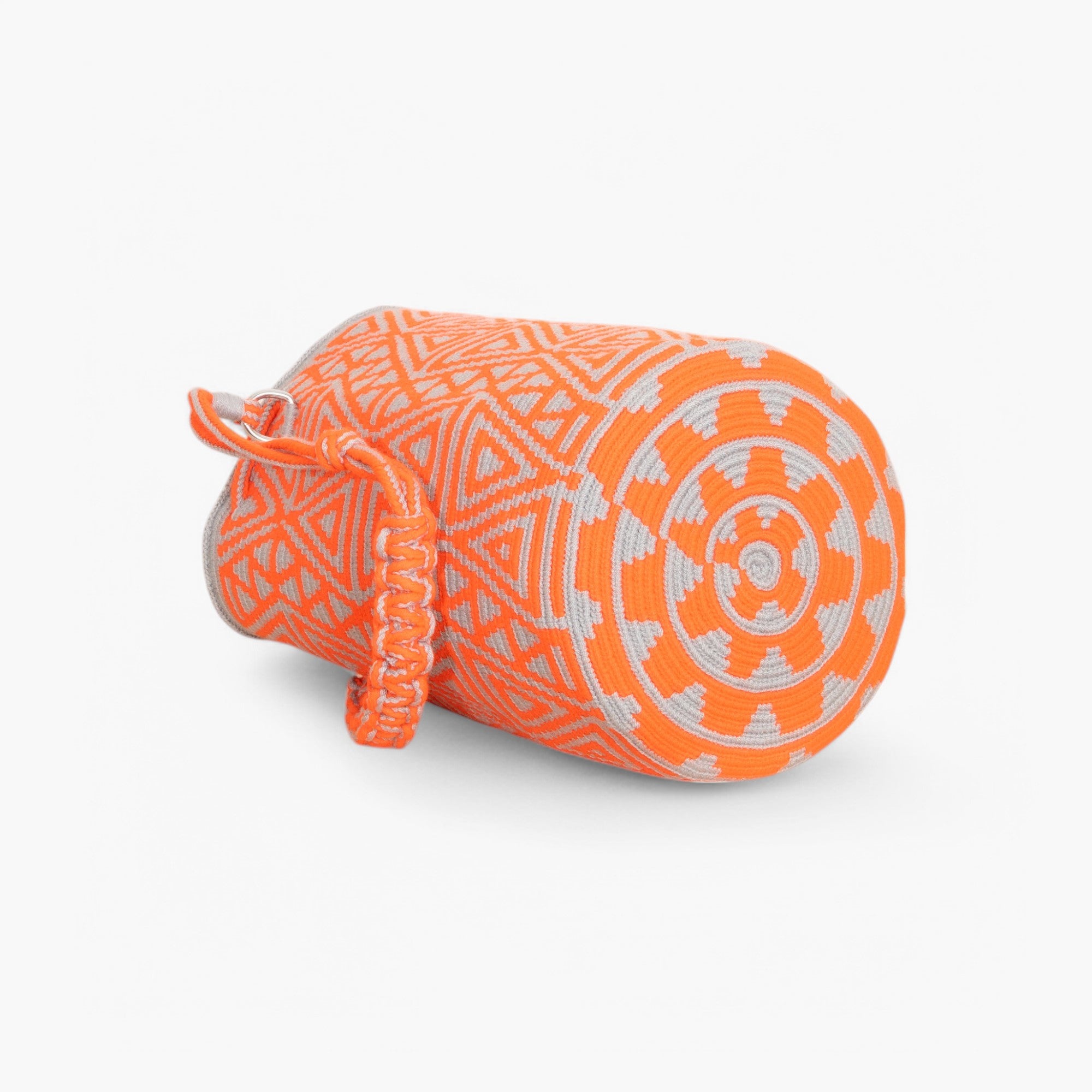 Geometric round shoulder bag | Tangerine