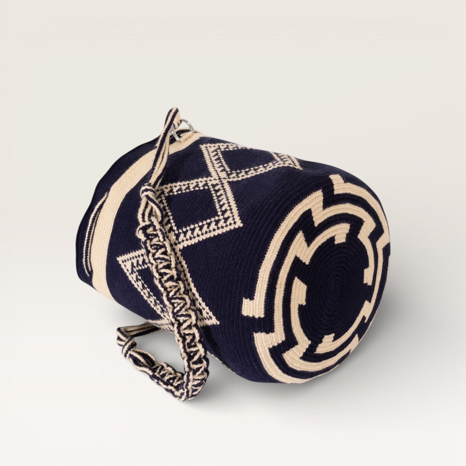 Geometric round shoulder bag | Navy