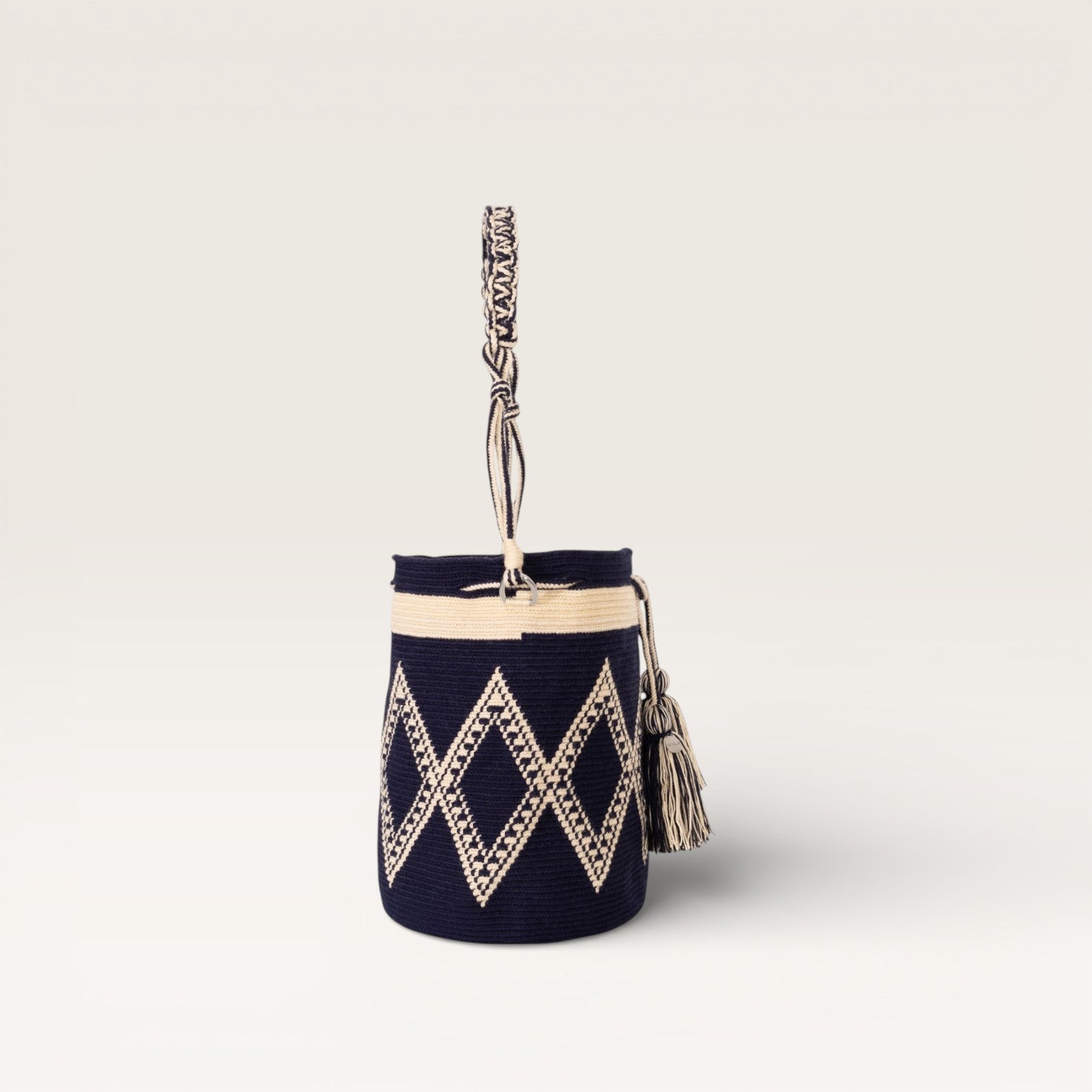Geometric round shoulder bag | Navy