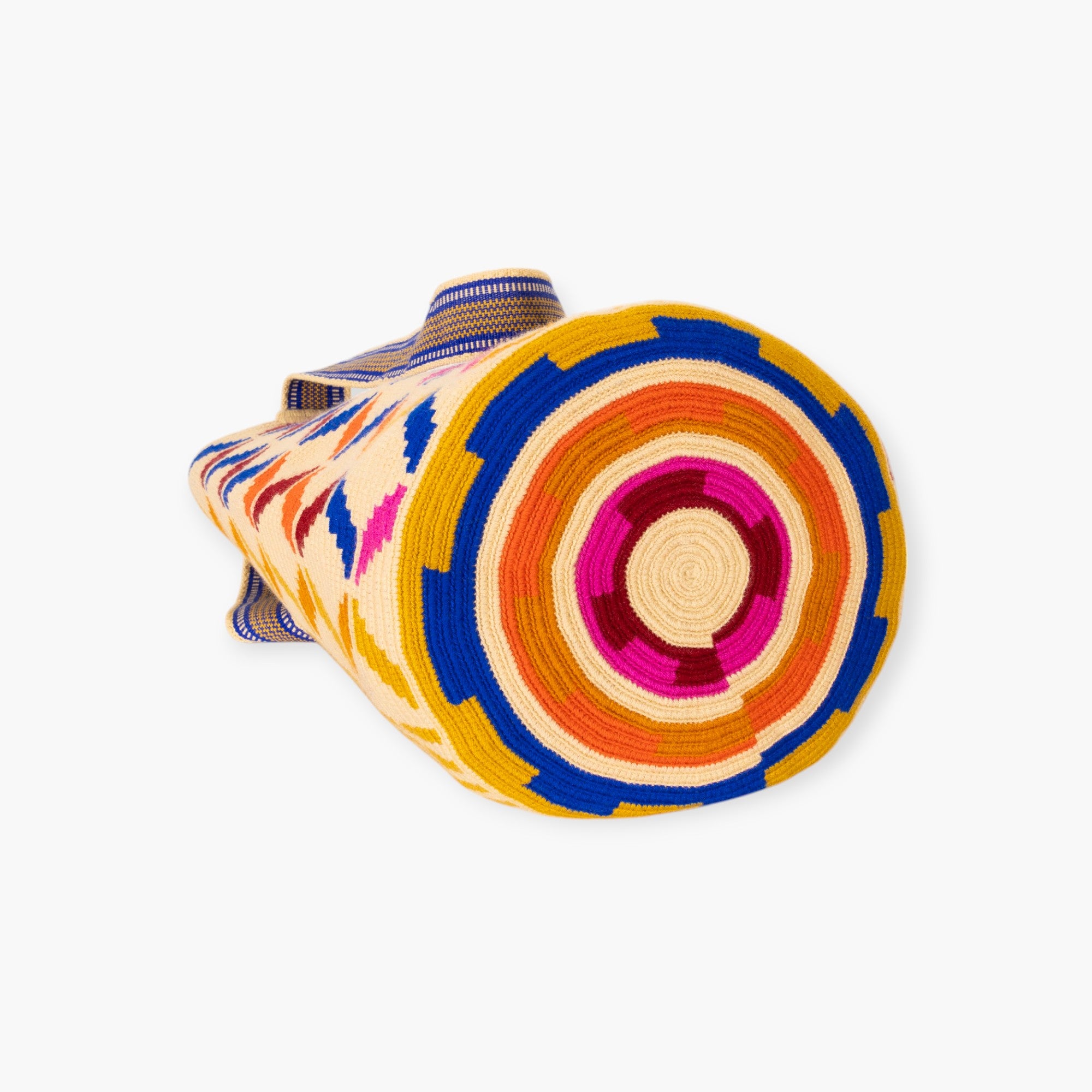 Geometric round tote L | Marigold