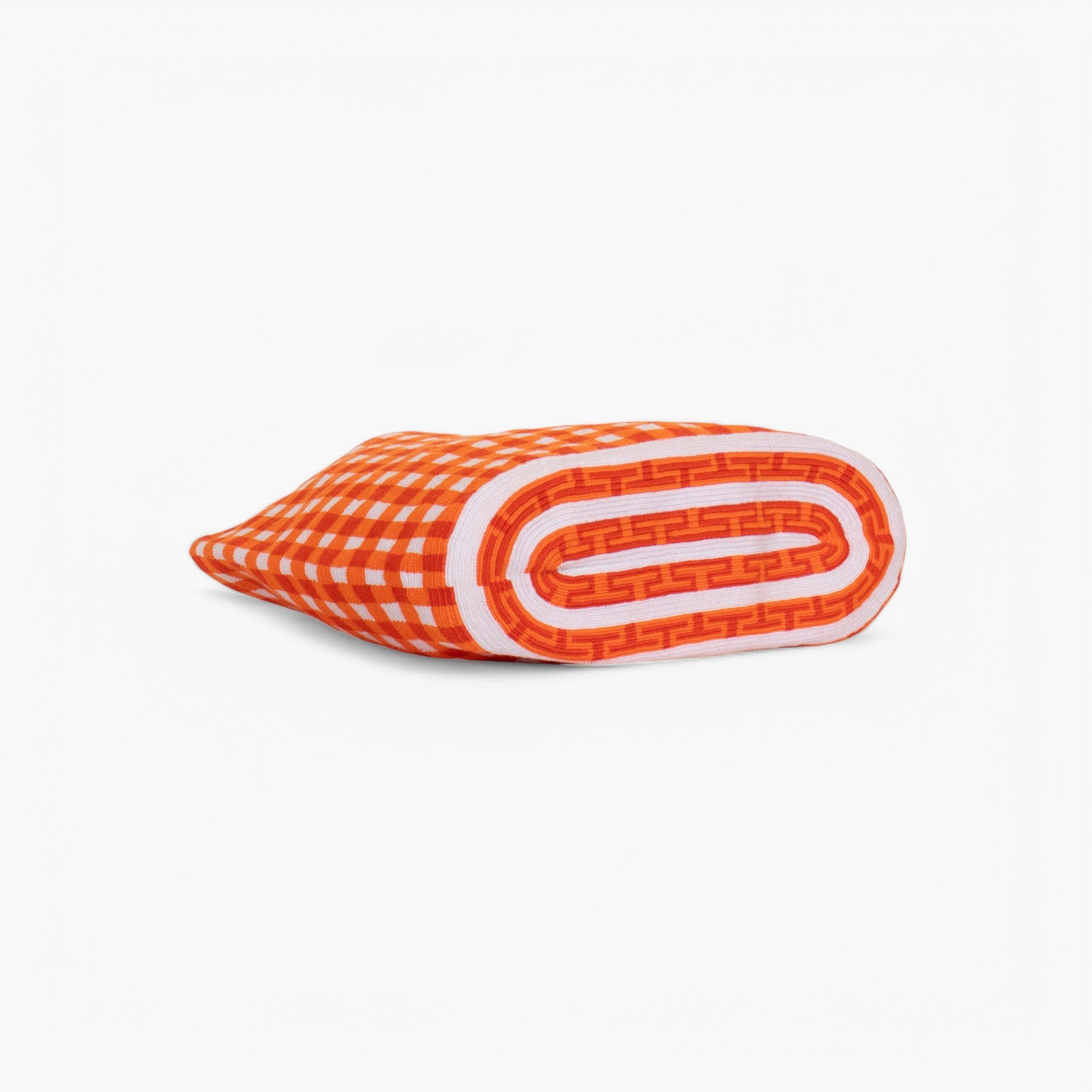 Bolso tote ovalado de cuadros vichy | Tangerine