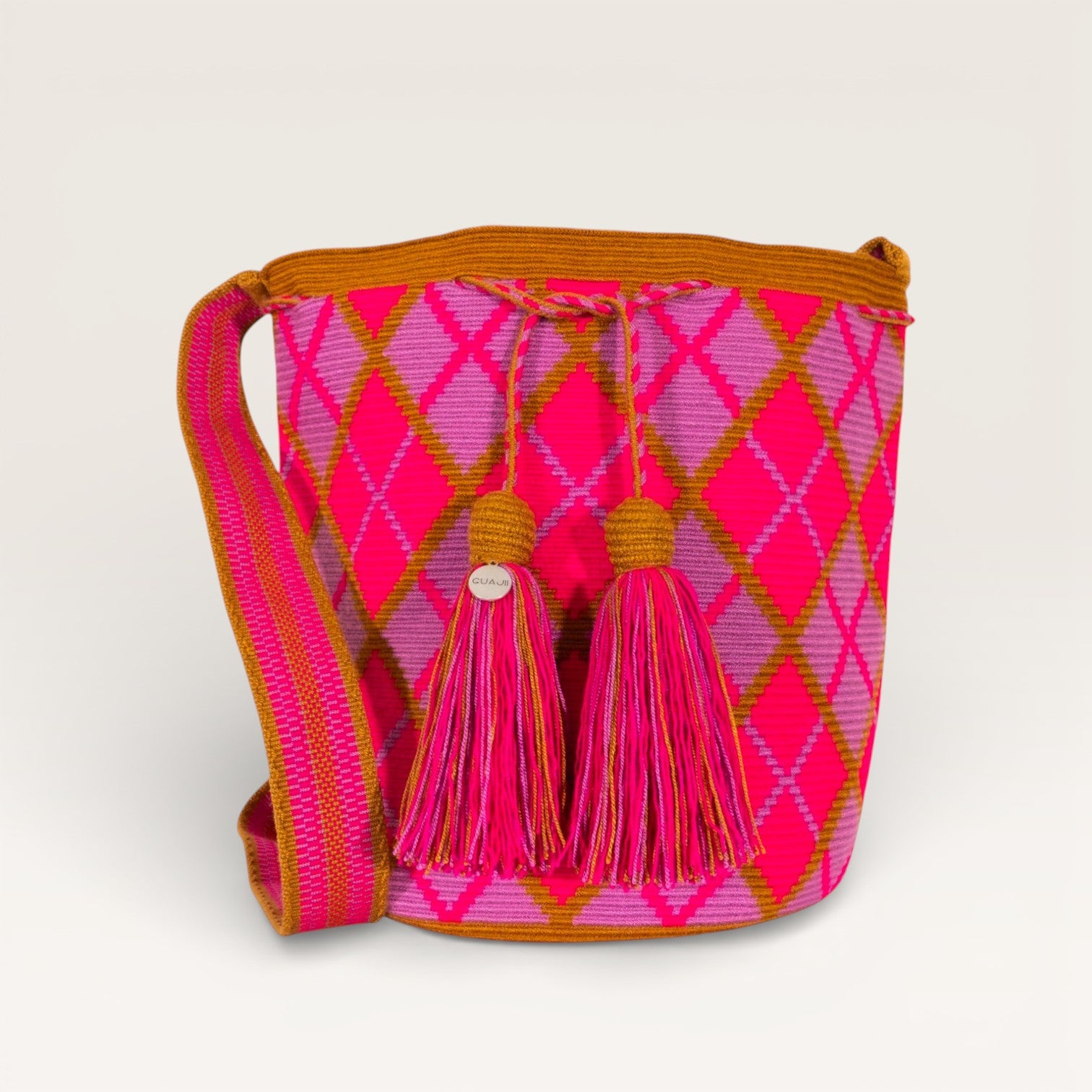 Geometric crossbody L | Mauve
