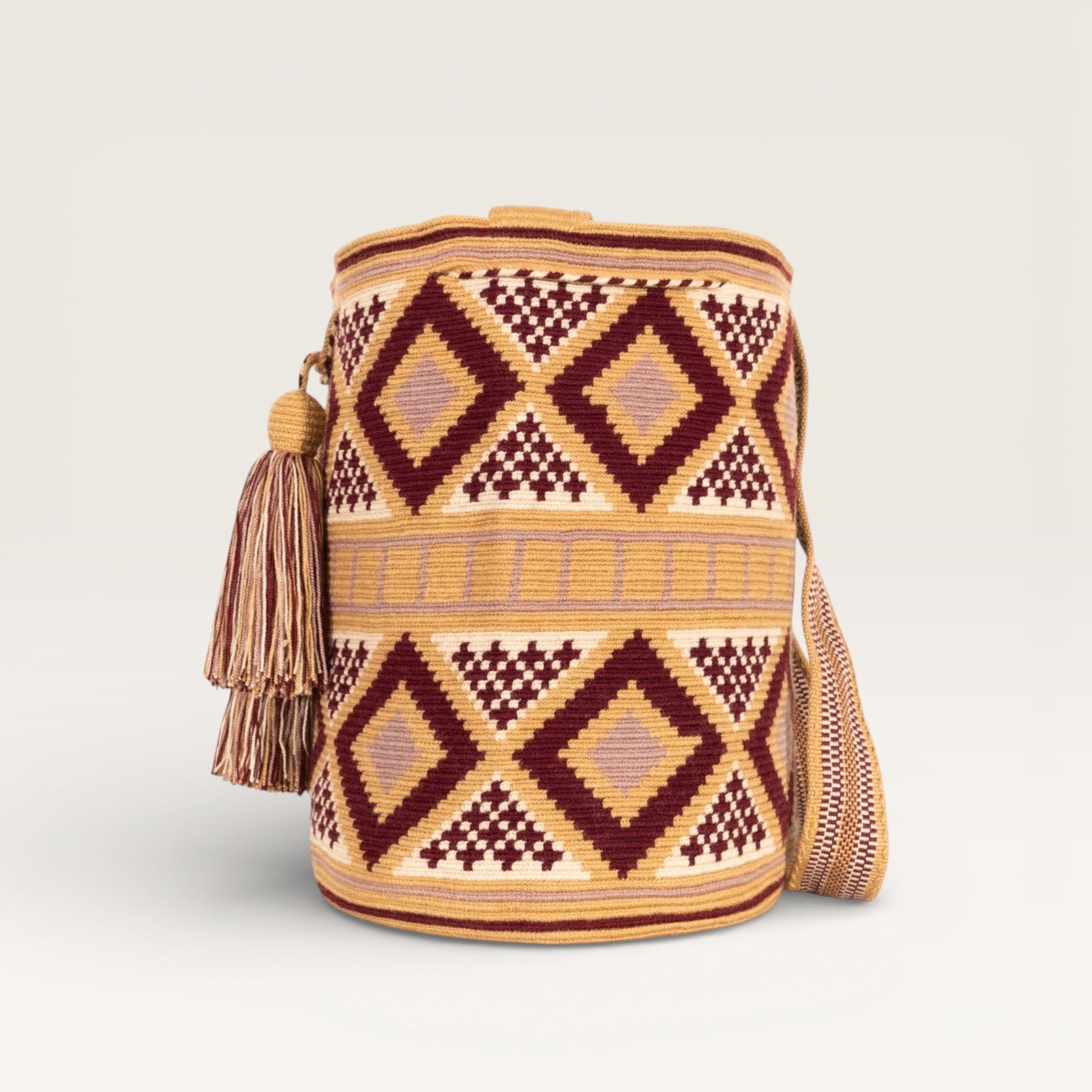 Geometric crossbody L | Plum