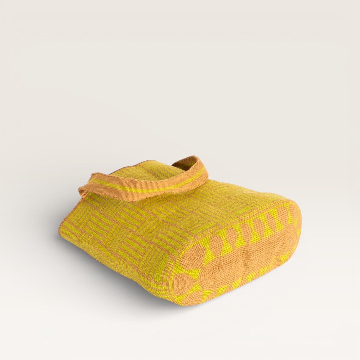 Geometric oval tote | Chartreuse