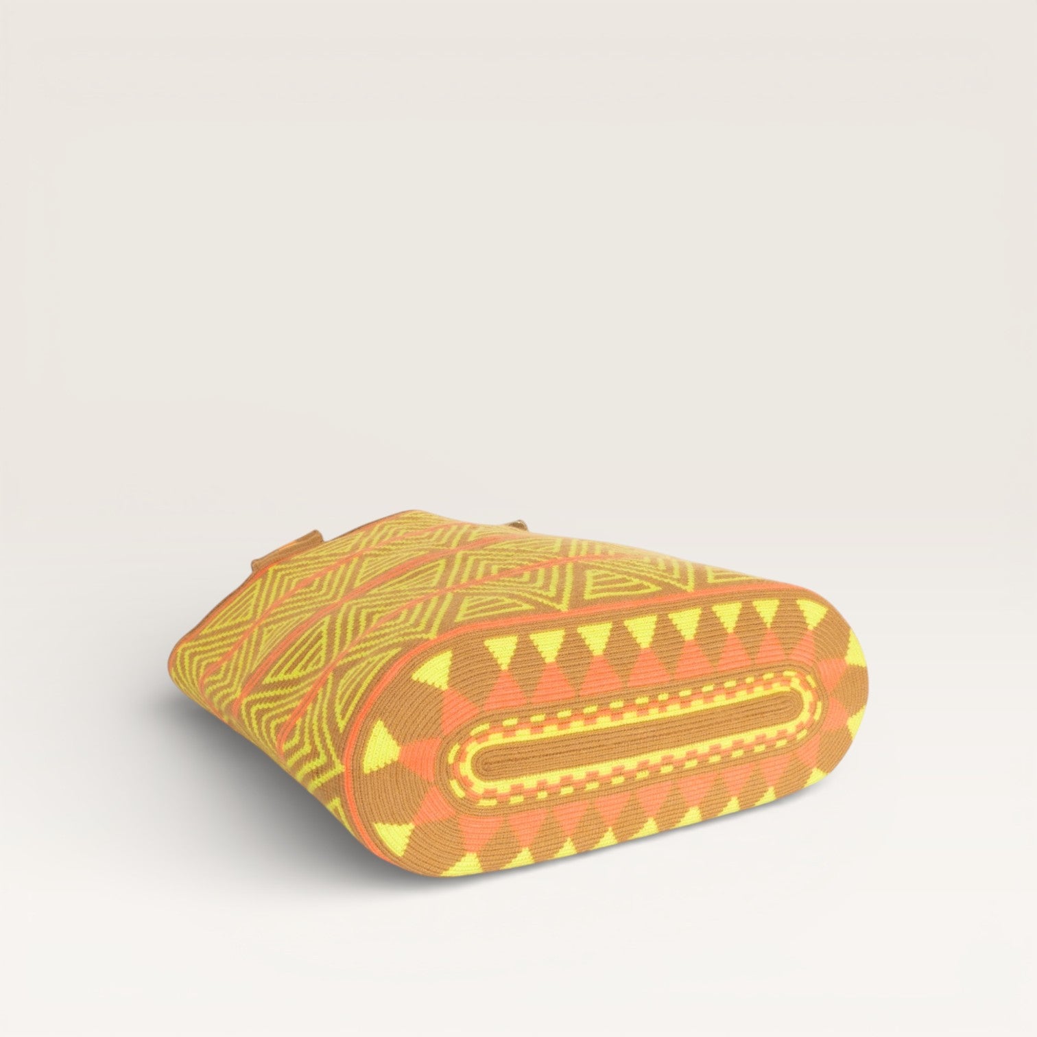 Geometric oval tote | Chartreuse