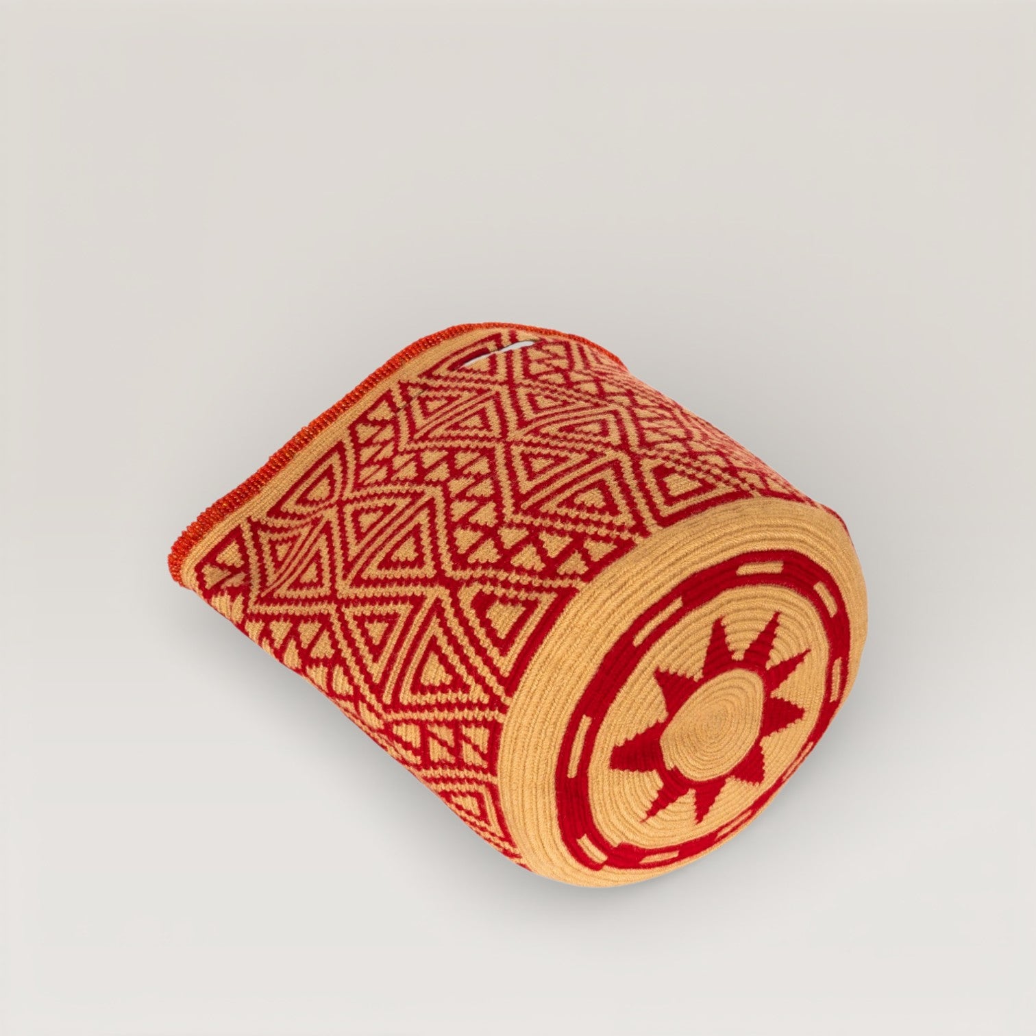 Geometric top-handle bag | Caramel