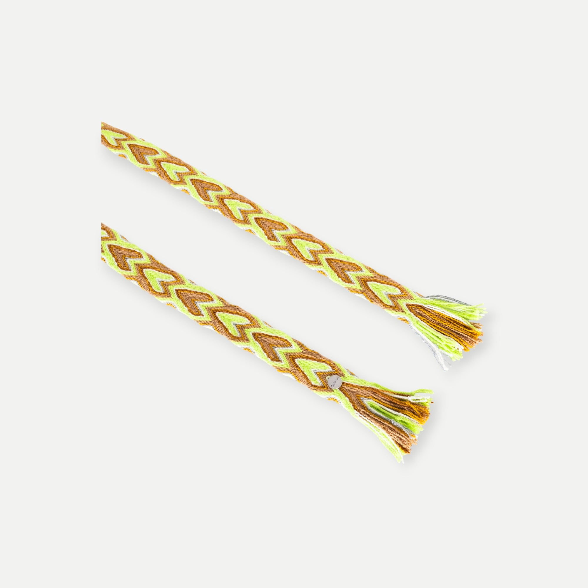 Geometric fringe belt | Chartreuse