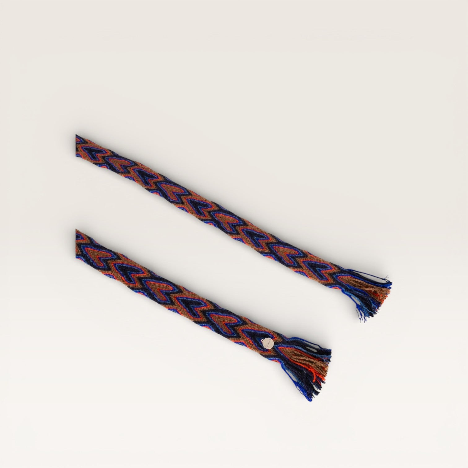 Geometric fringe belt | Navy