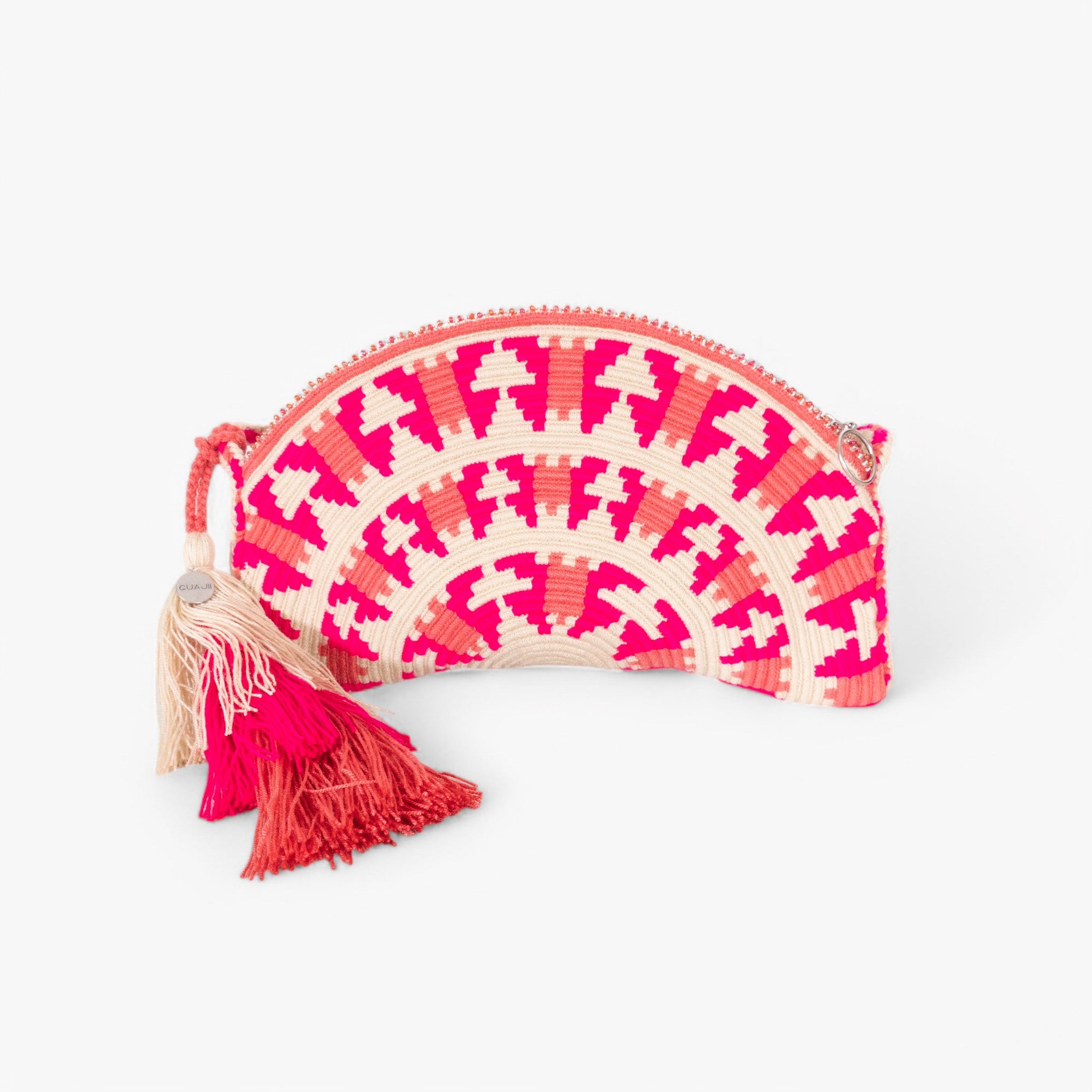Bolso bandolera con forma de media luna geométrica | Peony