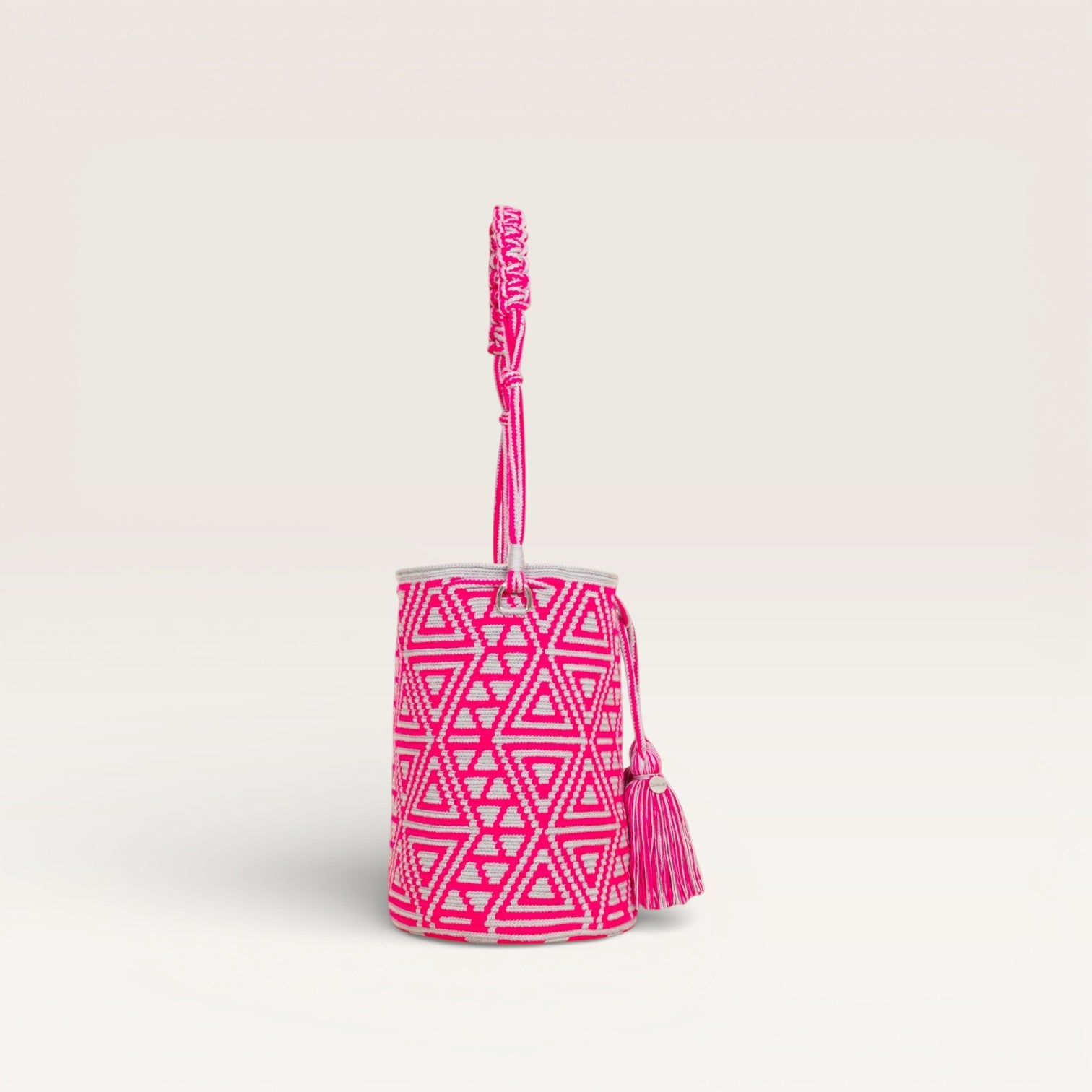 Geometric round shoulder bag | Magenta