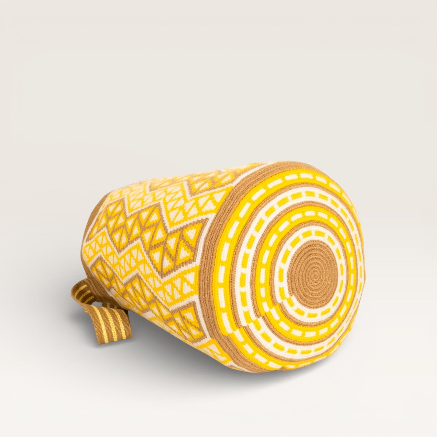 Geometric round tote M | Daffodil