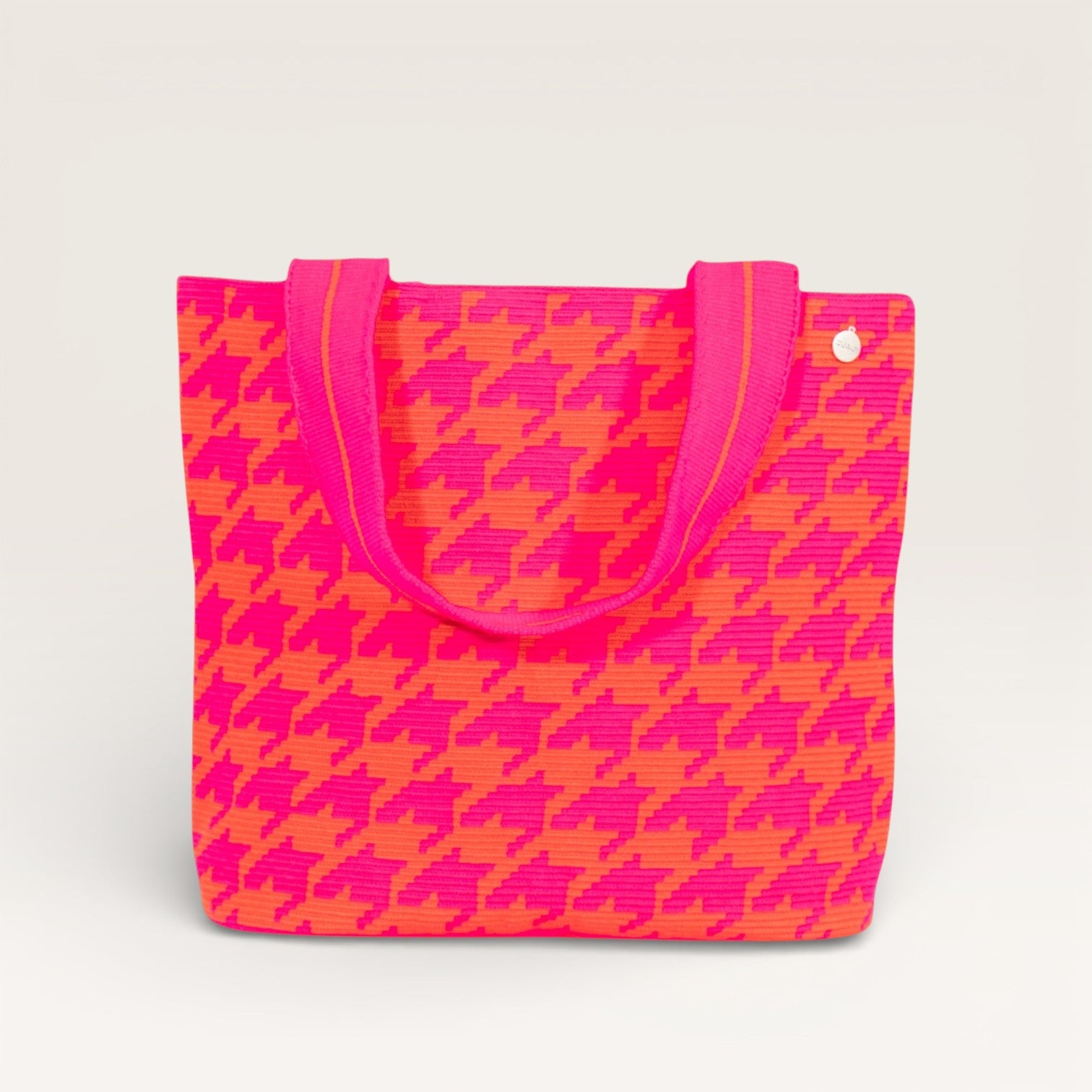 Houndstooth oval tote | Aster