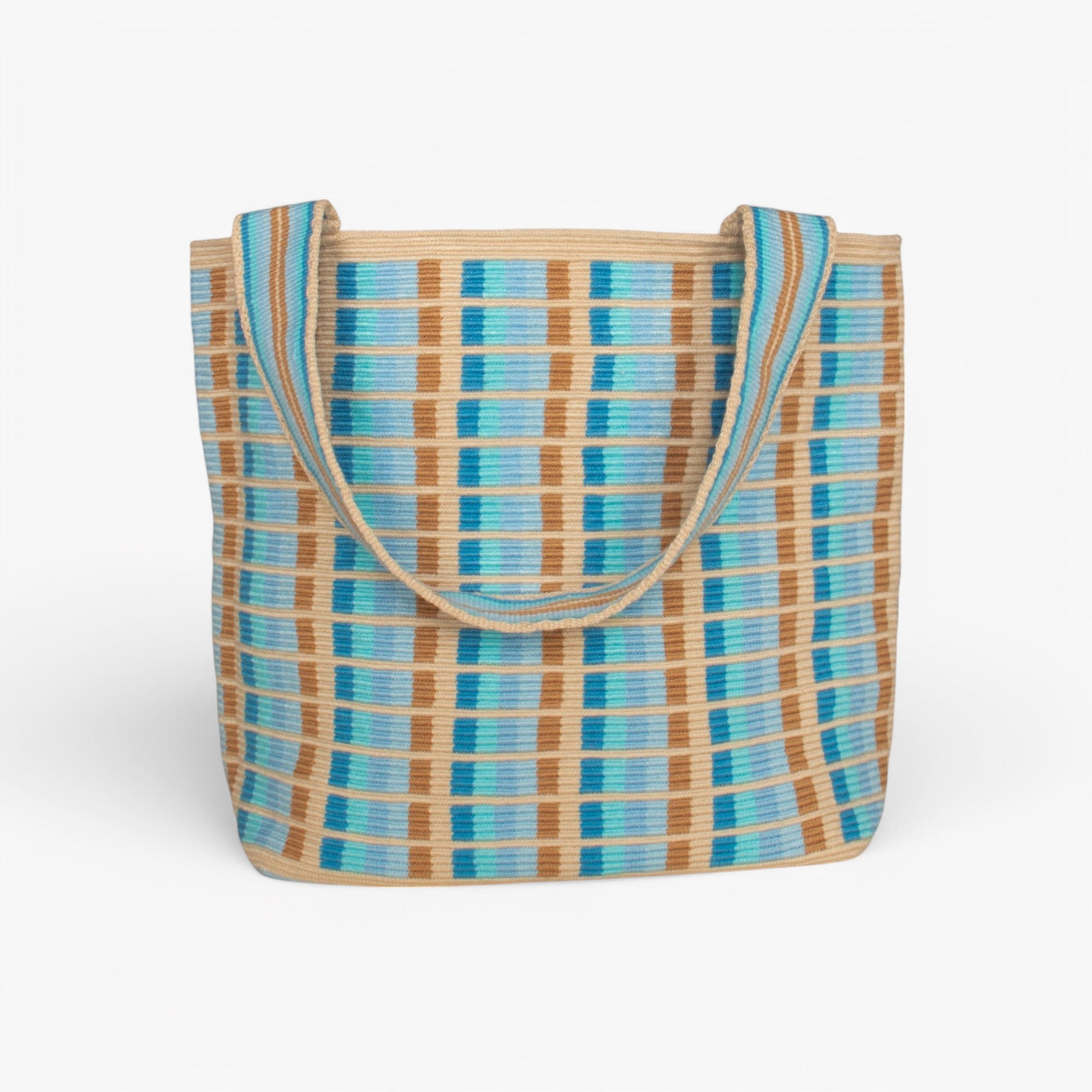 Bolso de mano ovalado a cuadros | Haze