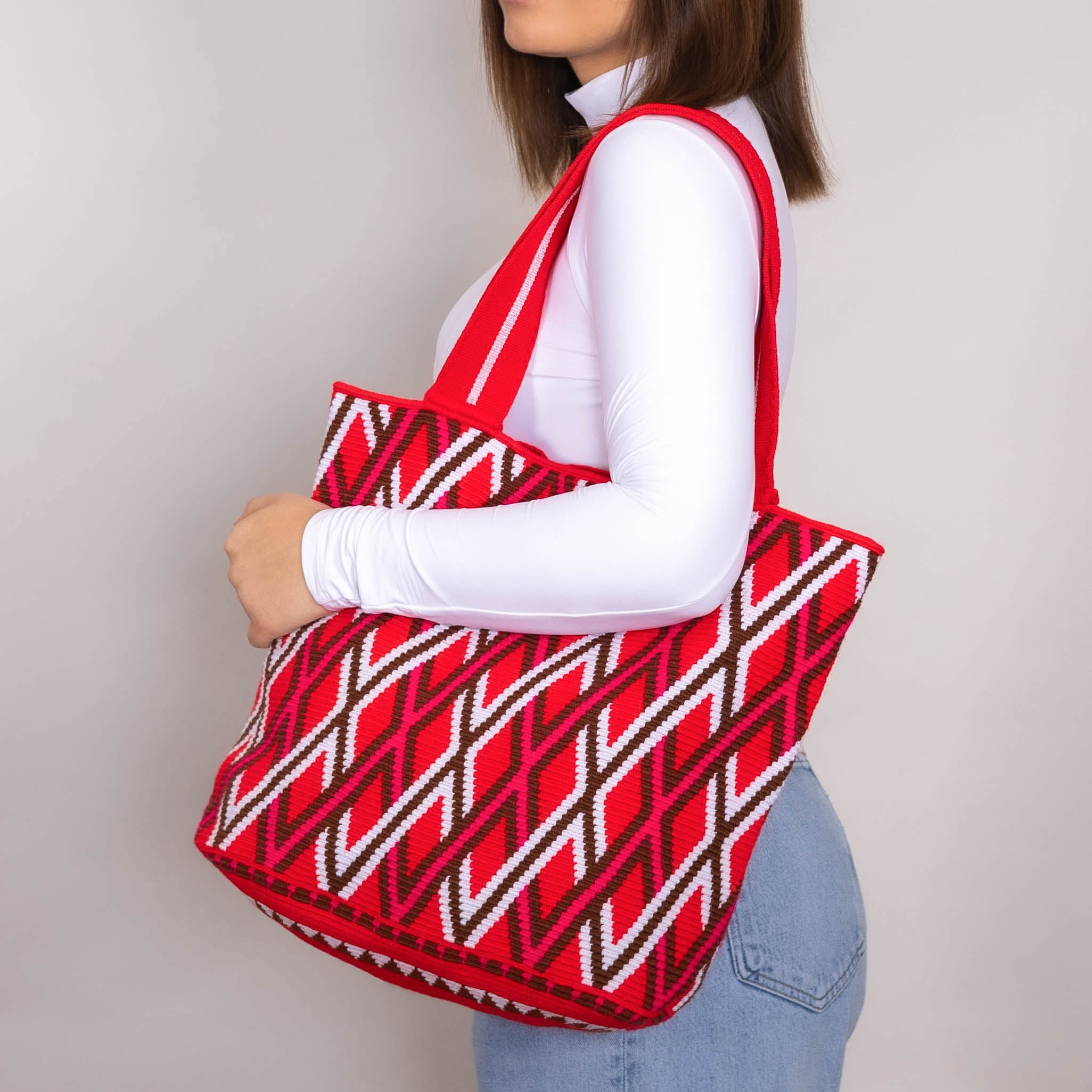 Geometric oval tote | Candy