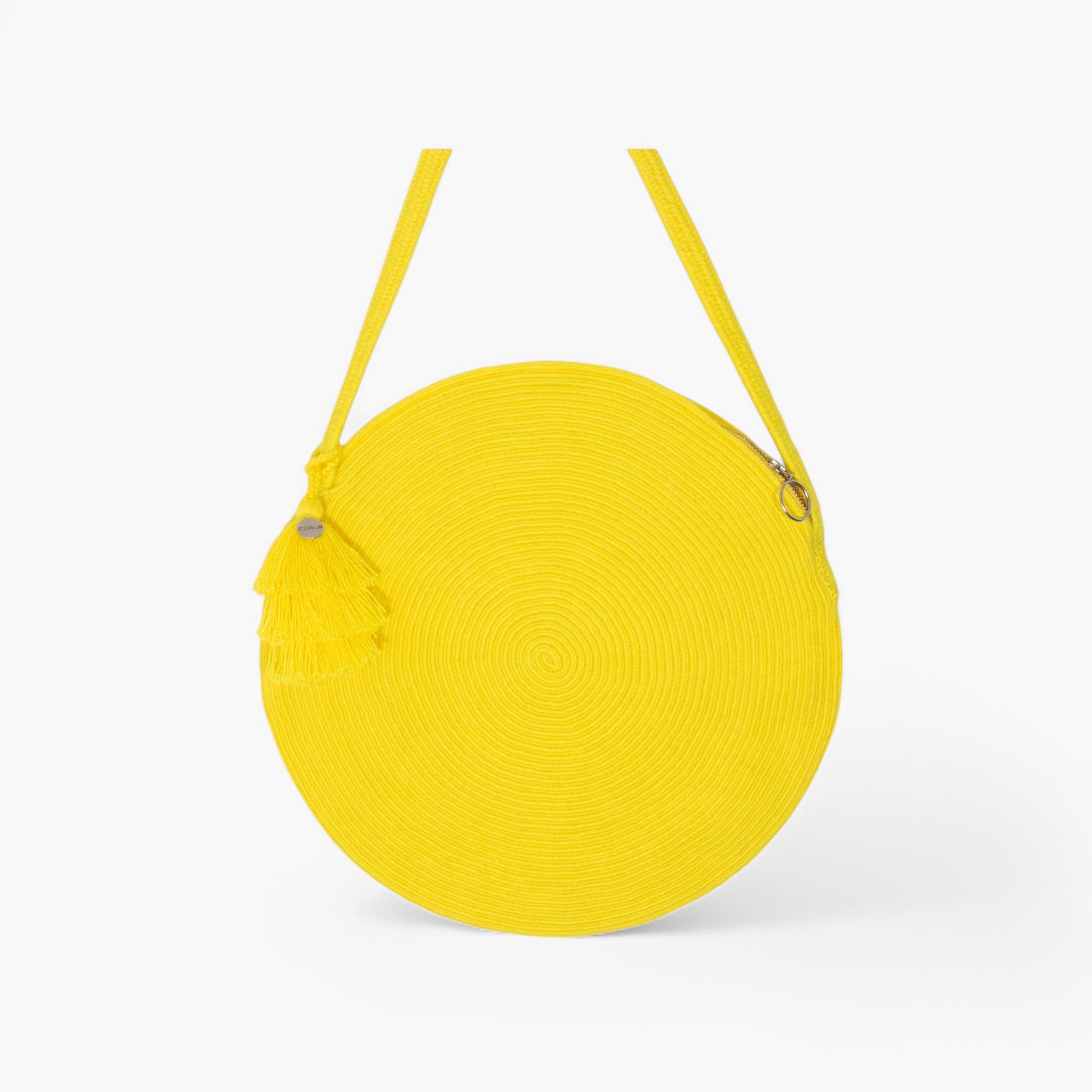 Solid circle shoulder bag | Lemon fizz