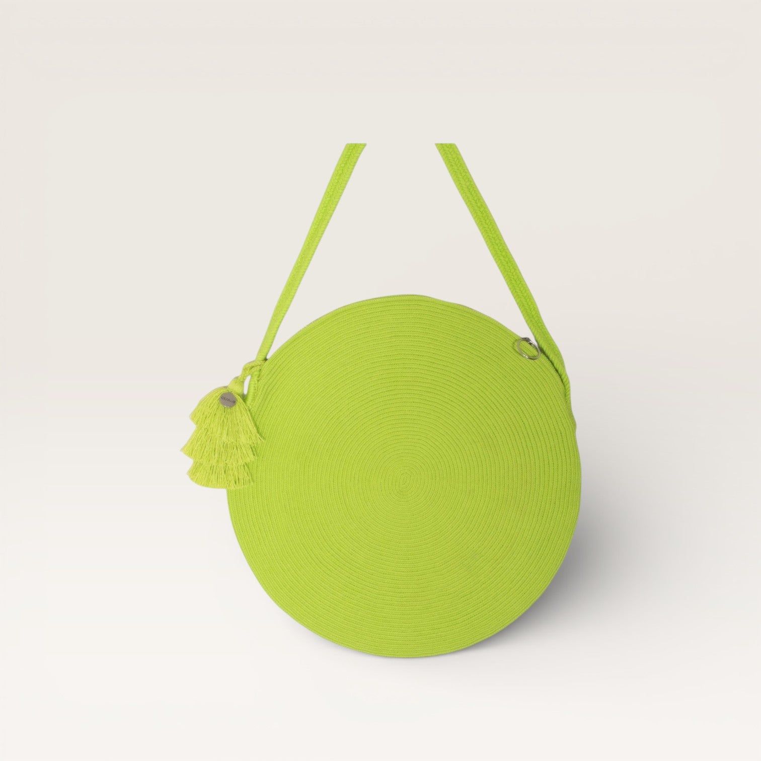 Solid circle shoulder bag | Lime