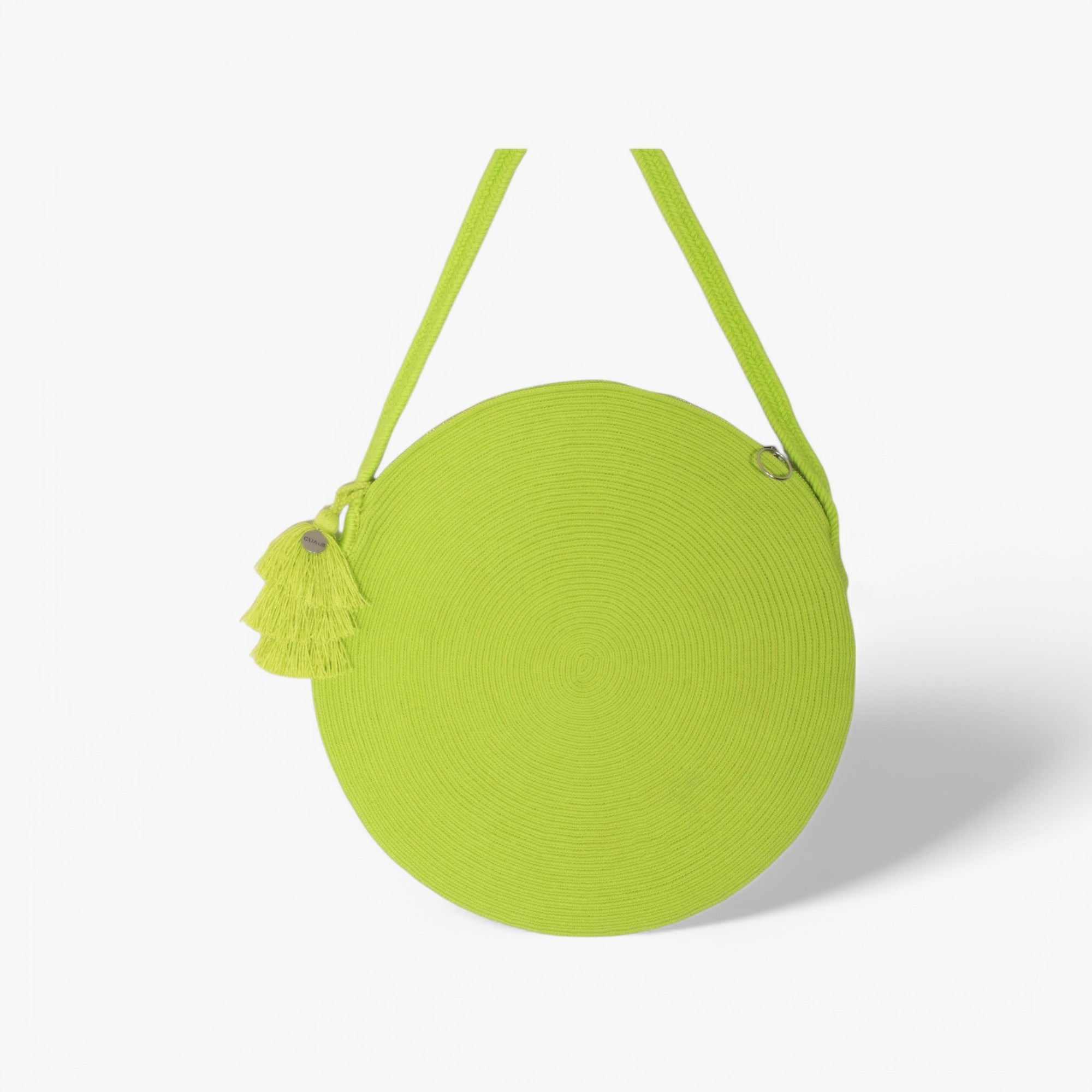 Solid circle shoulder bag | Lime
