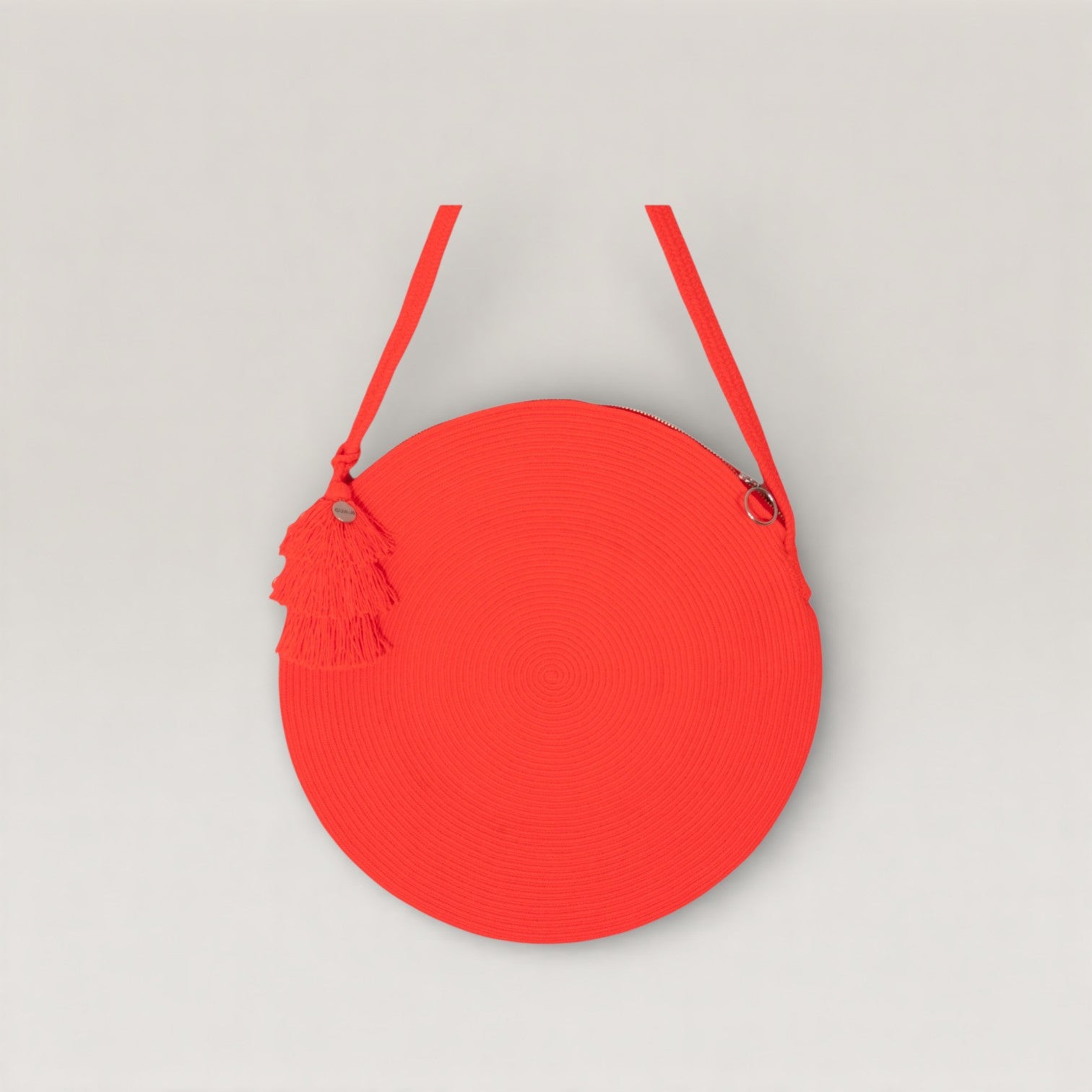 Solid circle shoulder bag | Grapefruit