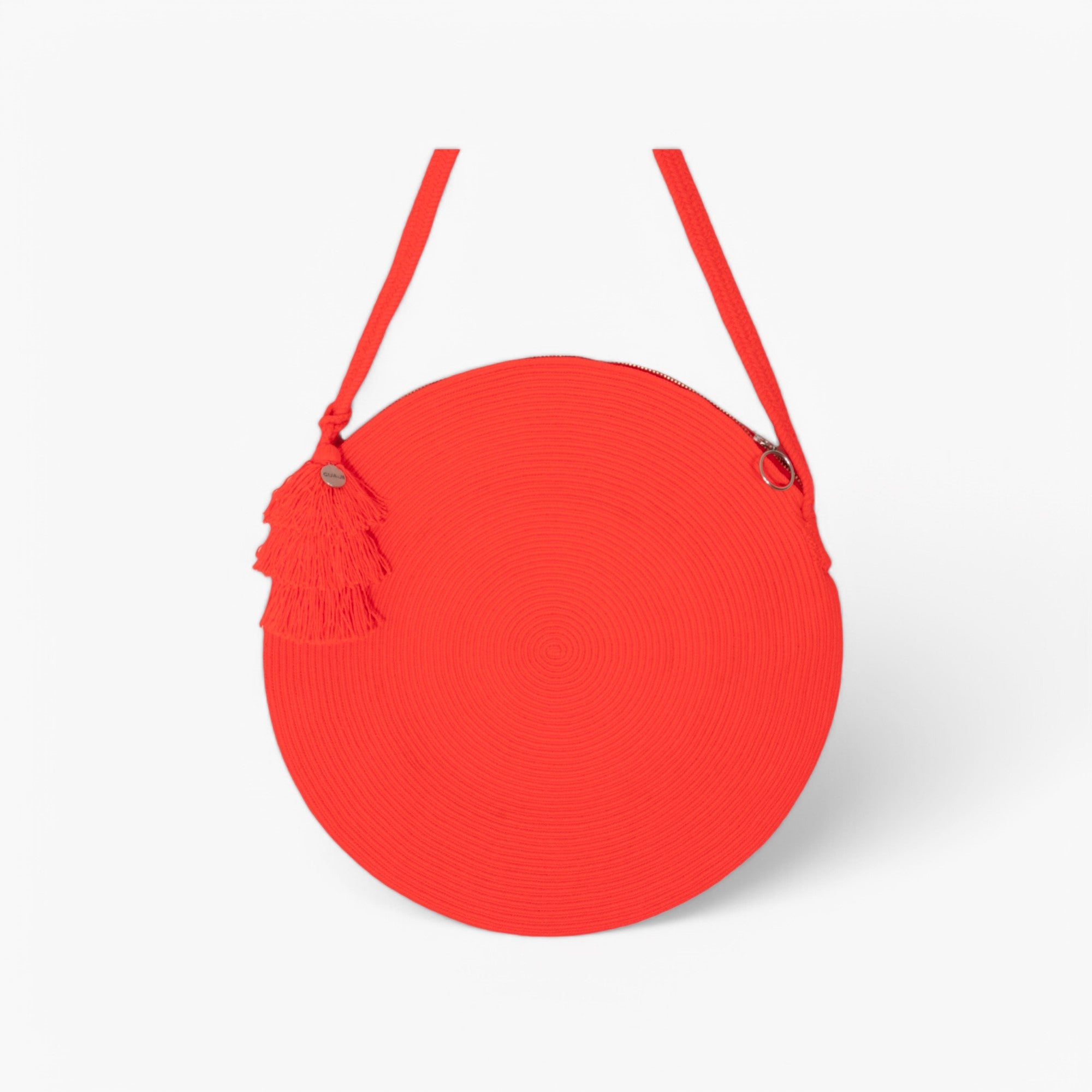 Solid circle shoulder bag | Grapefruit